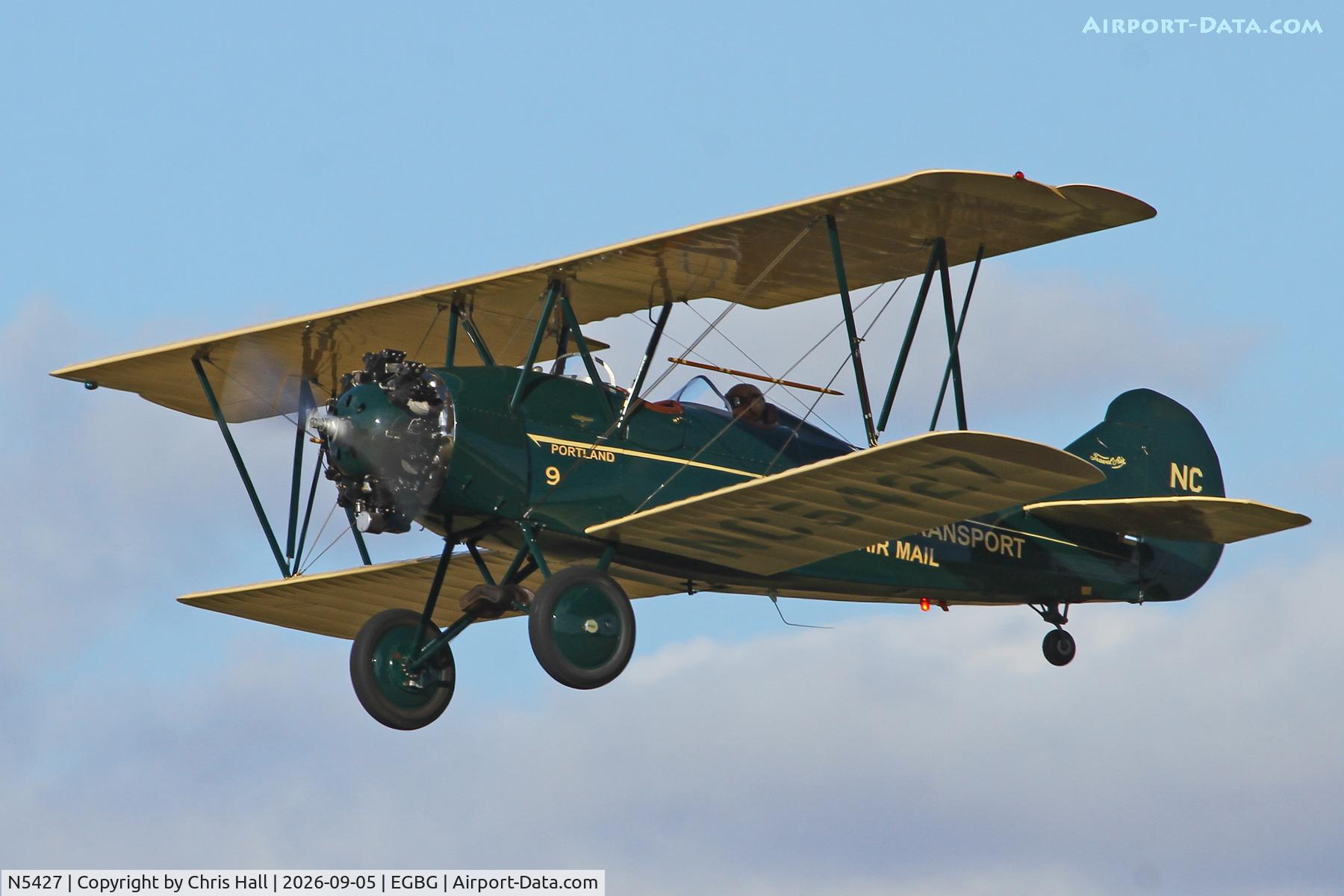 Aircraft N5427, 1928 Travel Air 4000, c/n 516, LAA 80th Anniversary Rally, at EGBG, photo by Chris Hall