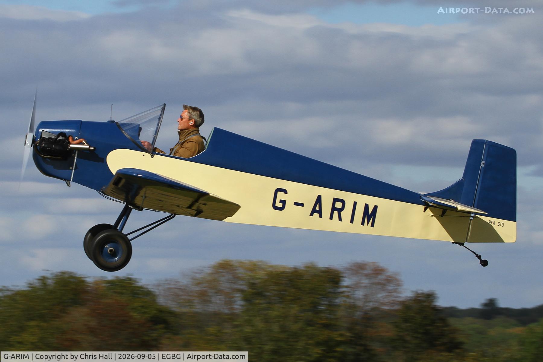 Aircraft G-ARIM, 1996 Druine D.31 Turbulent, c/n PFA 510, LAA 80th Anniversary Rally, at EGBG, photo by Chris Hall