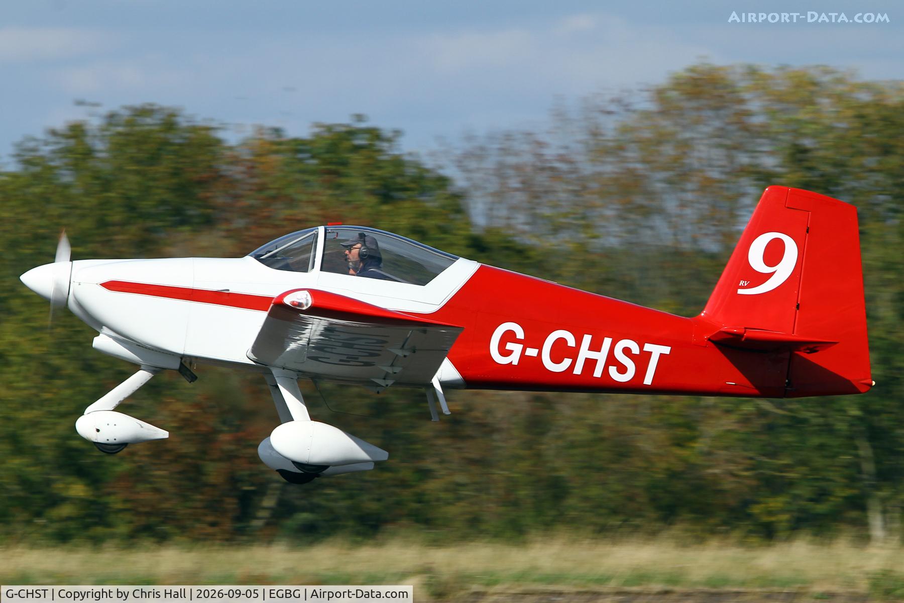 Aircraft G-CHST, 2016 Vans RV-9A, c/n PFA 320-14283, LAA 80th Anniversary Rally, at EGBG, photo by Chris Hall