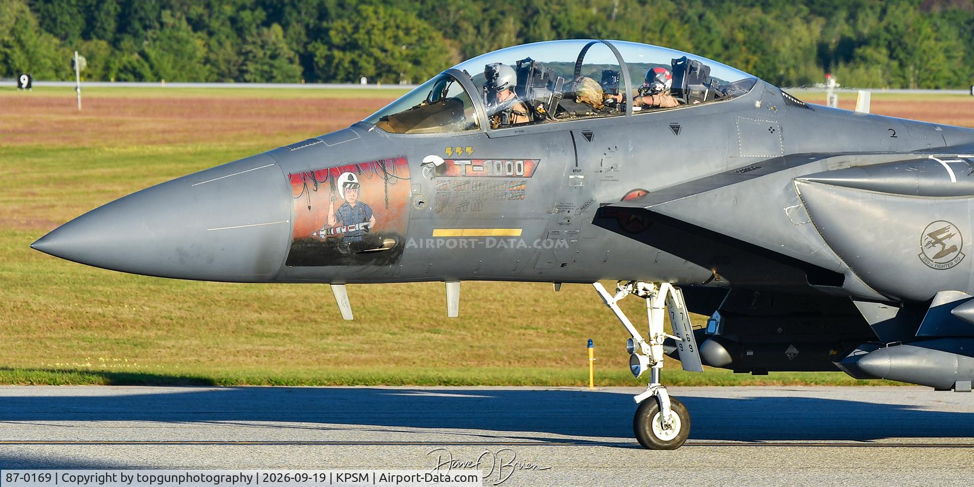 Aircraft 87-0169, 1987 McDonnell Douglas F-15E Strike Eagle, c/n 1034/E009, TBOLT21, at KPSM, photo by topgunphotography
