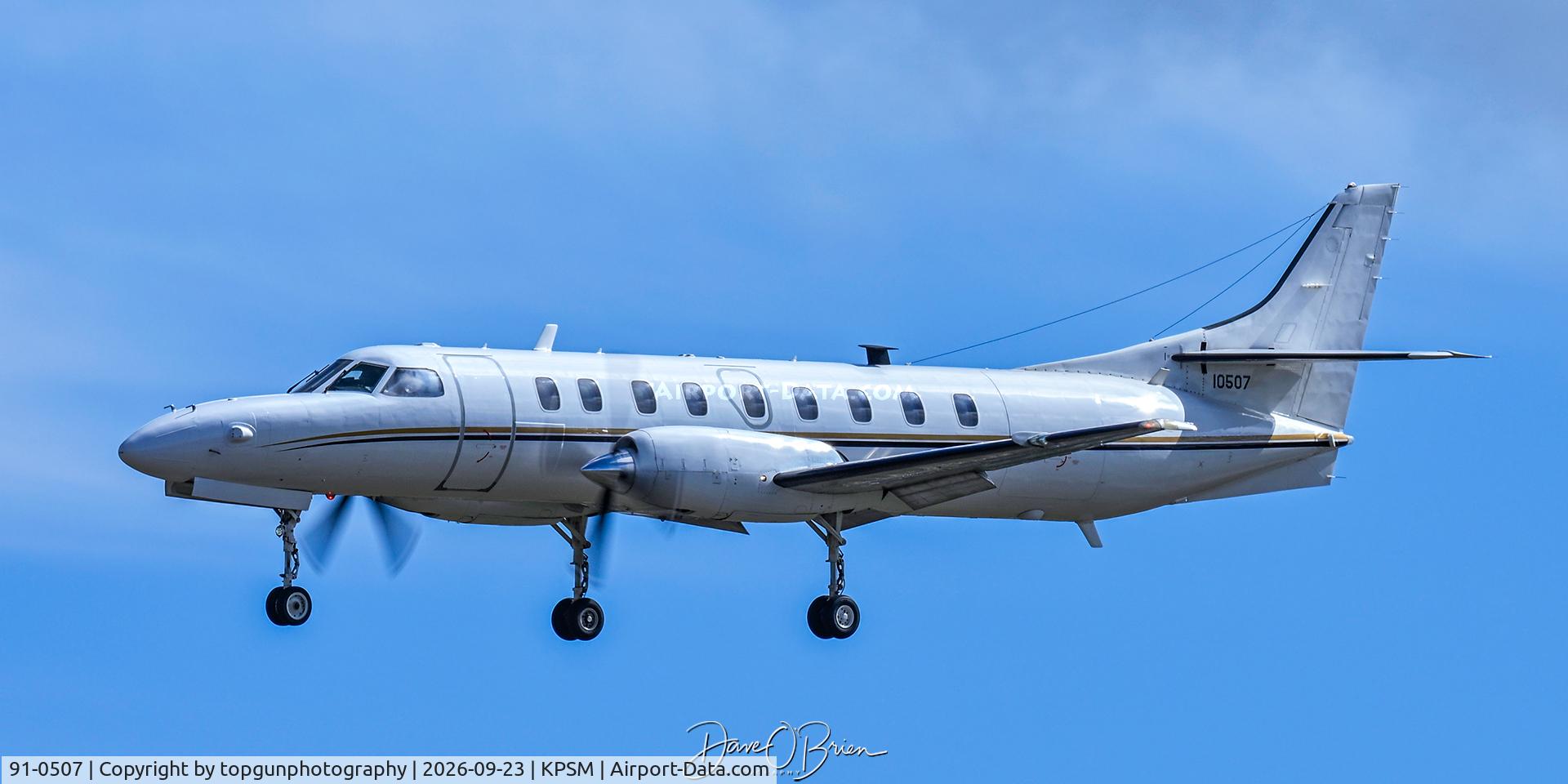Aircraft 91-0507, 1992 Swearingen C-26E Metro 23, c/n DC-807M, PAT085, at KPSM, photo by topgunphotography
