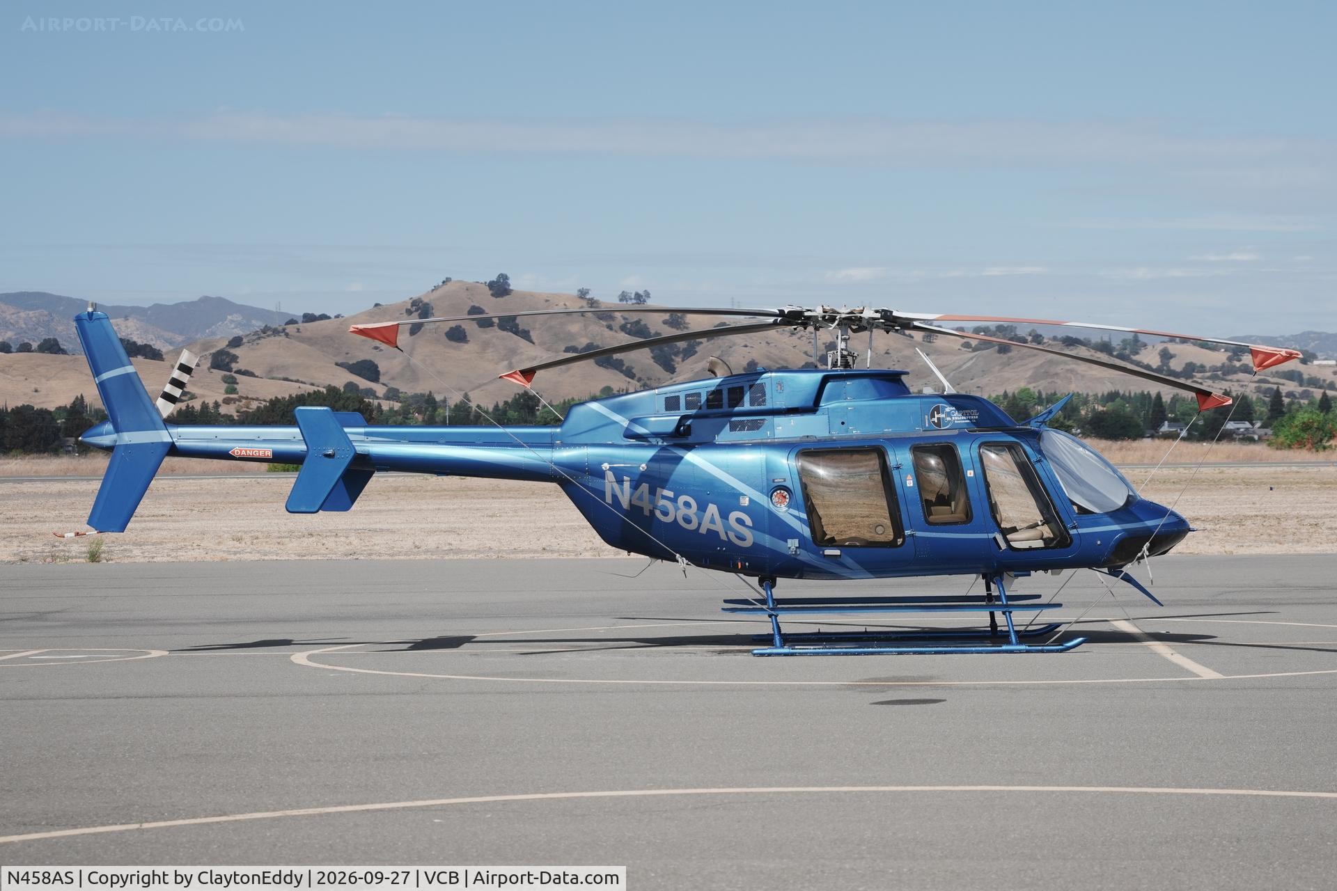 Aircraft N458AS, 2005 Bell 407, c/n 53634, Vacaville Nut Tree airport in California 2026, at VCB, photo by ClaytonEddy