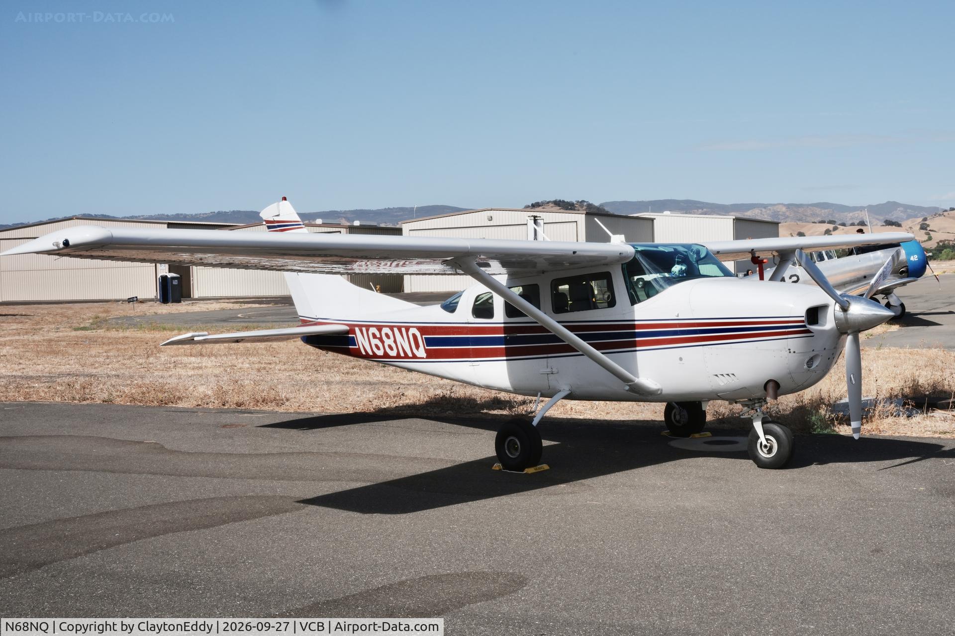 Aircraft N68NQ, 1976 Cessna TU206F Turbo Stationair, c/n U20603399, Vacaville Nut Tree airport in California 2026, at VCB, photo by ClaytonEddy