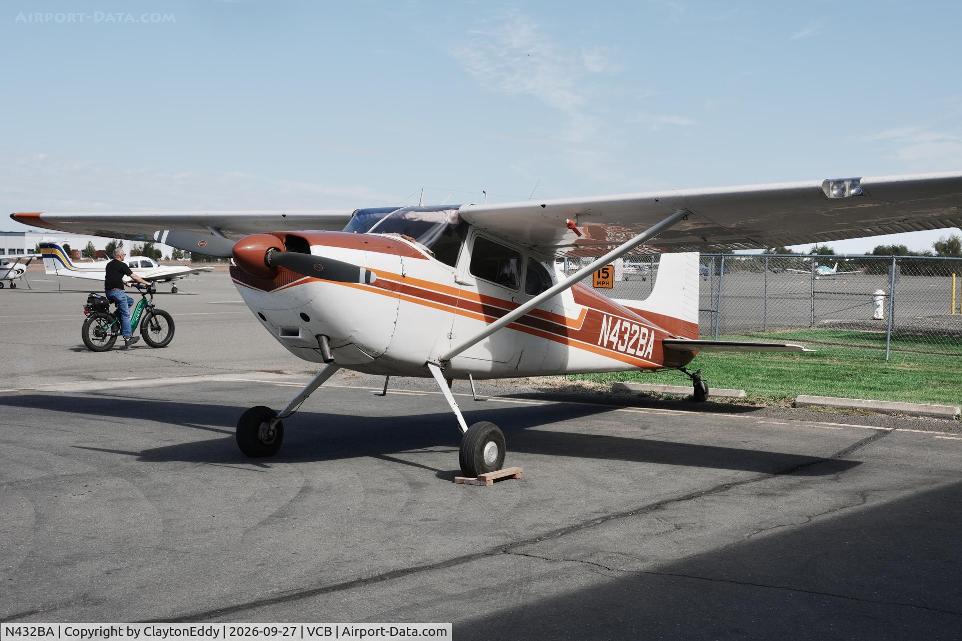 Aircraft N432BA, 1956 Cessna 180, c/n 32279, Vacaville Nut Tree airport iin California 2026., at VCB, photo by ClaytonEddy