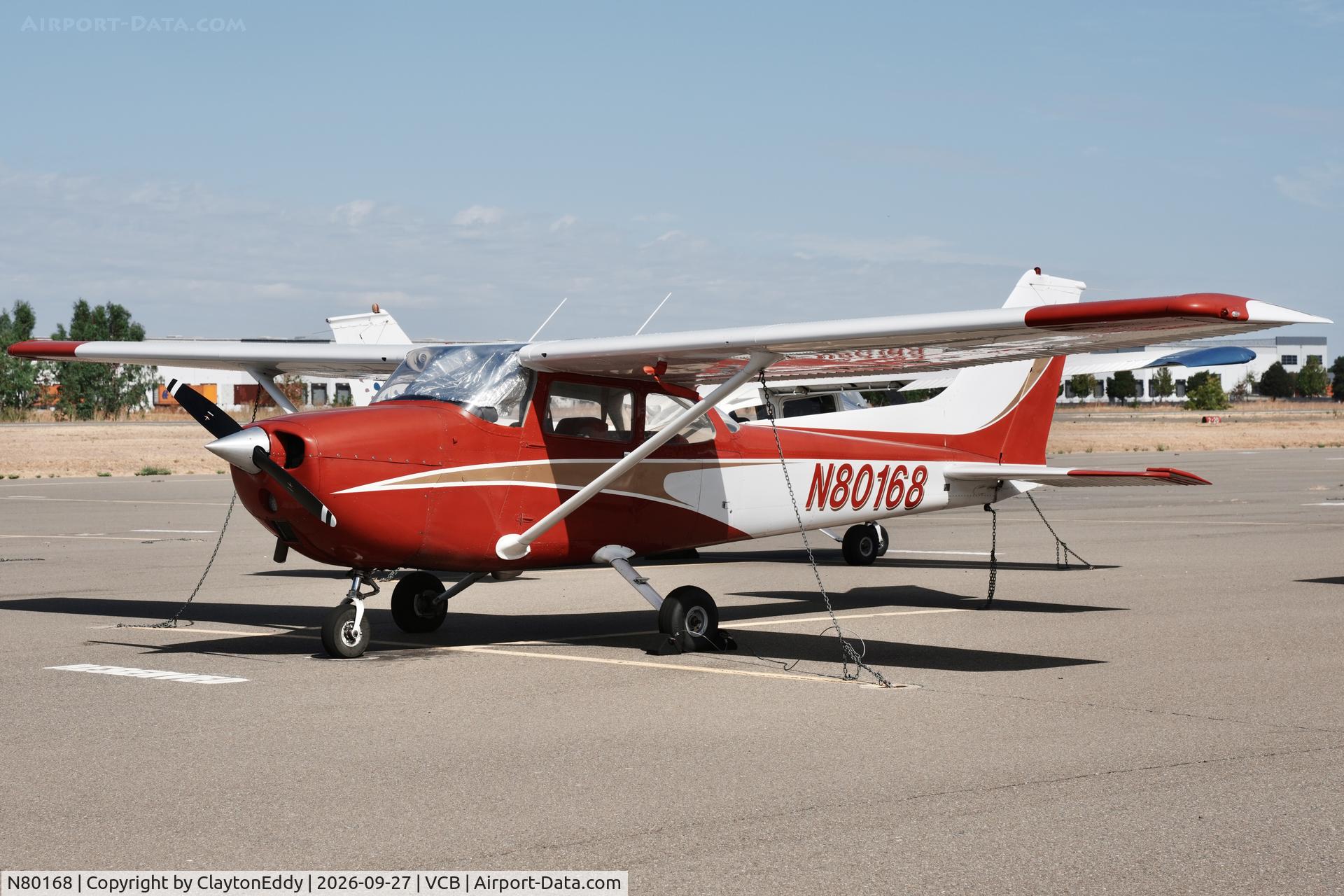Aircraft N80168, 1975 Cessna 172M, c/n 17266416, Vacaville Nut Tree airport in California 2026., at VCB, photo by ClaytonEddy
