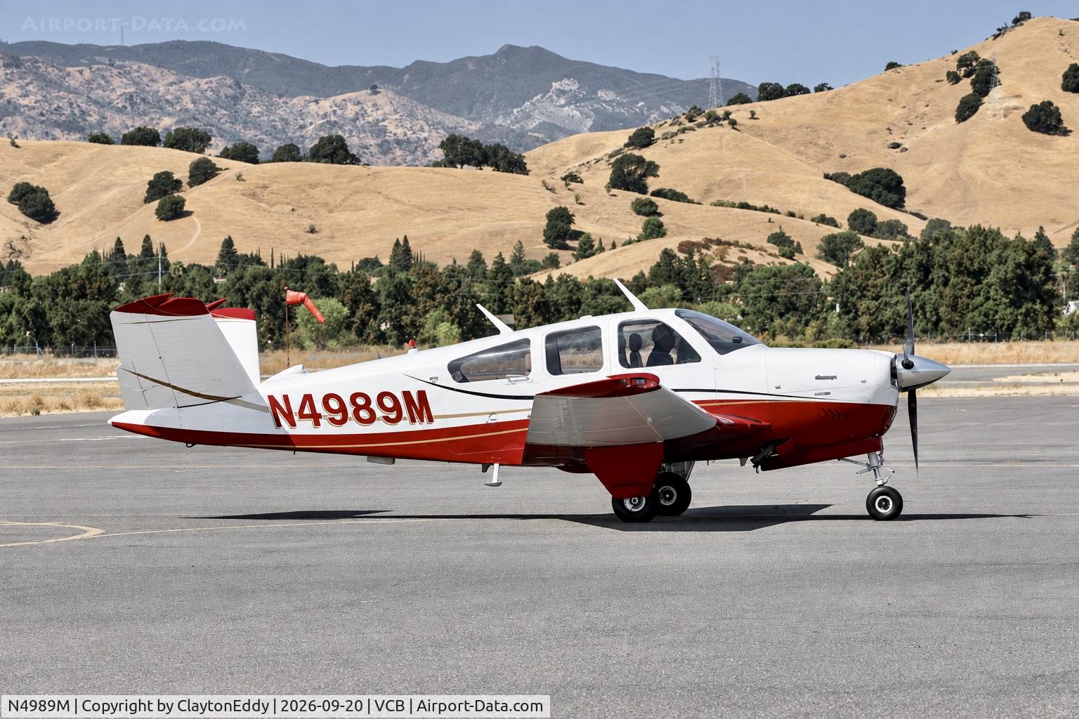 Aircraft N4989M, 1978 Beech V35B Bonanza, c/n D-10140, Vacaville Nut Tree airport in California 2026., at VCB, photo by ClaytonEddy