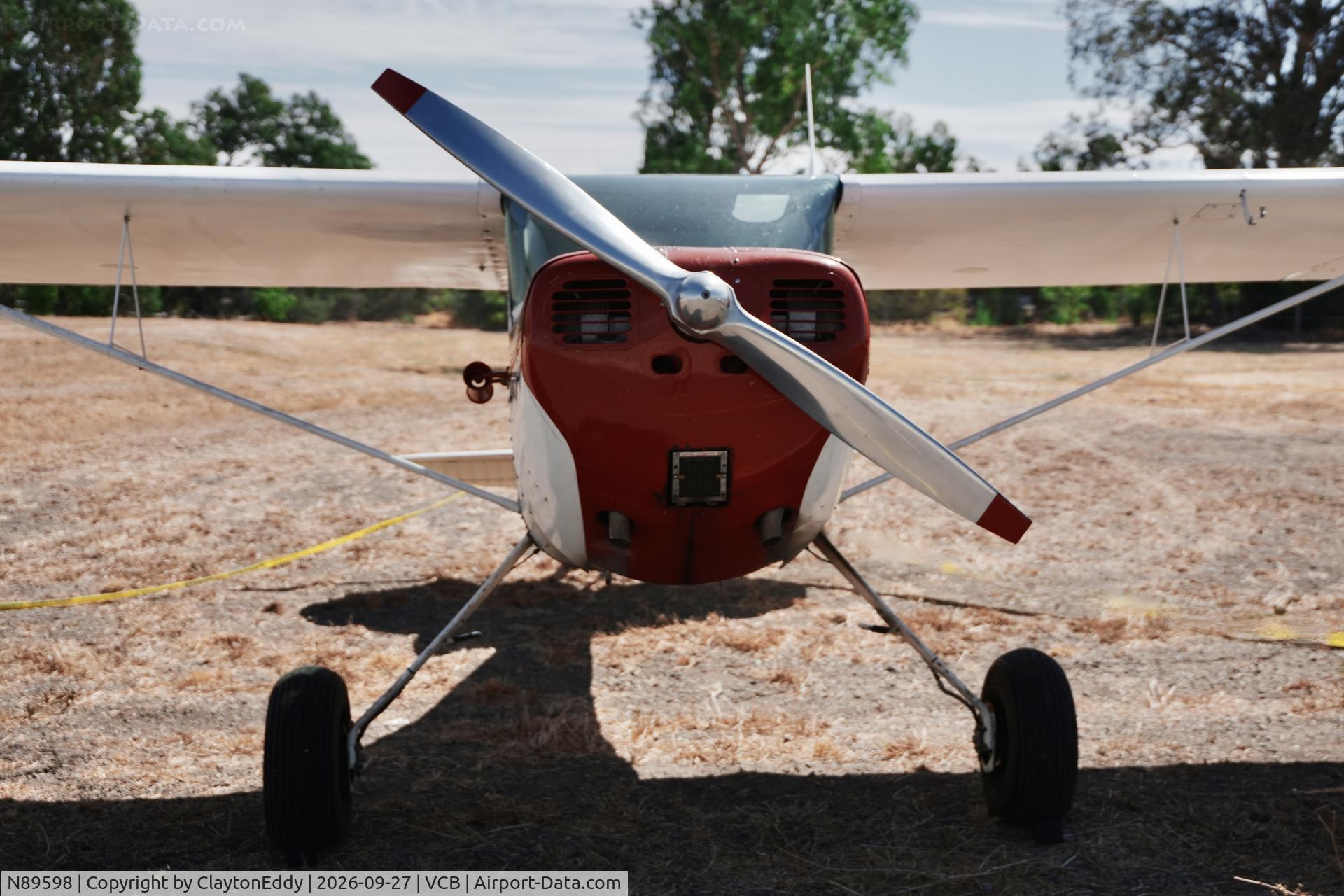 Aircraft N89598, 1946 Cessna 120, c/n 8642, Vacaville Nut Tree airport in California 2026, at VCB, photo by ClaytonEddy
