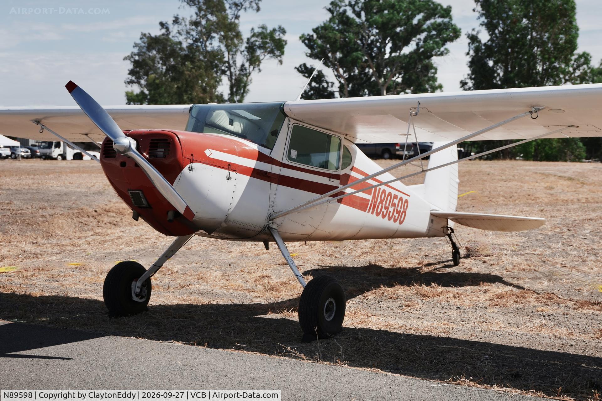 Aircraft N89598, 1946 Cessna 120, c/n 8642, Vacaville Nut Tree airport in California 2026, at VCB, photo by ClaytonEddy