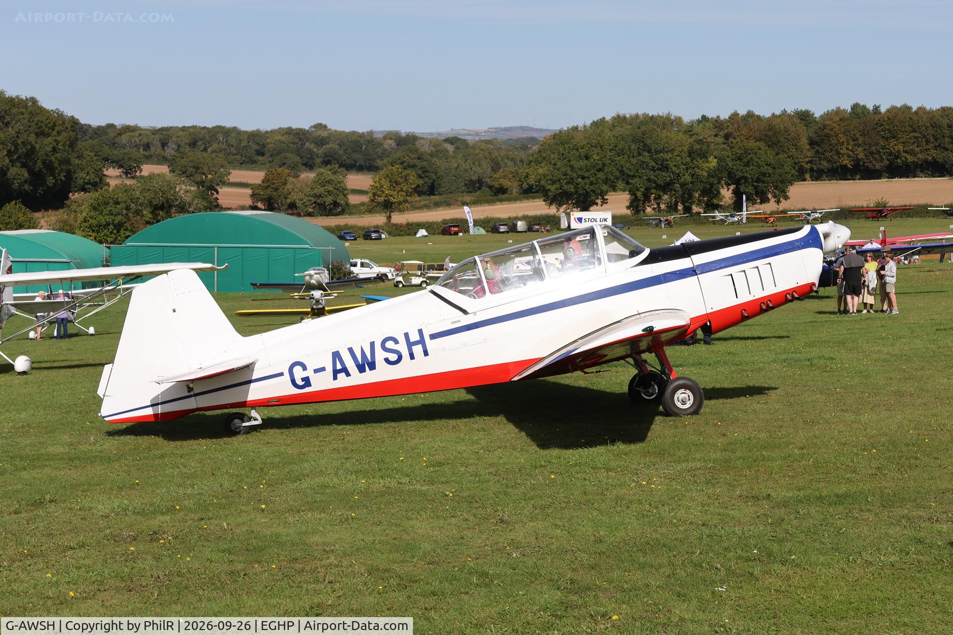 Aircraft G-AWSH, 1968 Zlin Z-526 Trener Master, c/n 1052, G-AWSH 1968 Moravan Narodni Podnik ZLIN Z526 Trenor Master STOL Championship Popham, at EGHP, photo by PhilR
