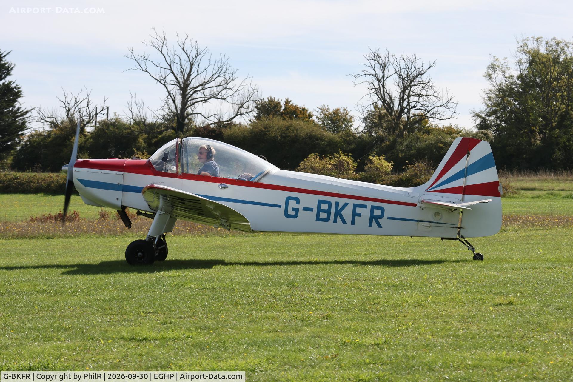 Aircraft G-BKFR, 1959 Piel CP-301C Emeraude, c/n 519, G-BKFR 1959 Societe Menavia Piel CP301C Emeraude STOL Championship Popham, at EGHP, photo by PhilR