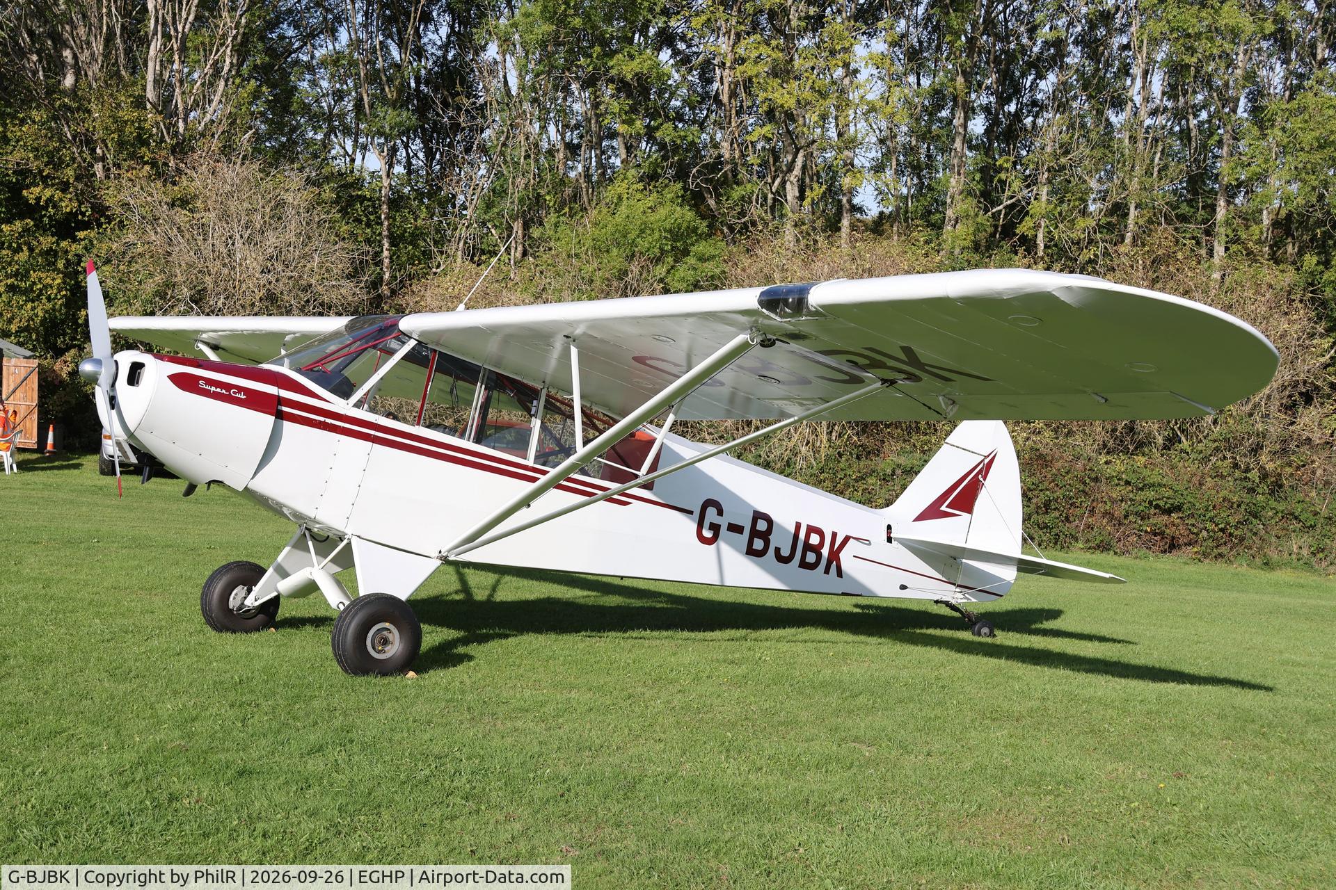 Aircraft G-BJBK, 1950 Piper L-18C Super Cub (PA-18-95), c/n 18-1431, G-BJBK 1950 Piper L18C Super Cub STOL Championship Popham, at EGHP, photo by PhilR