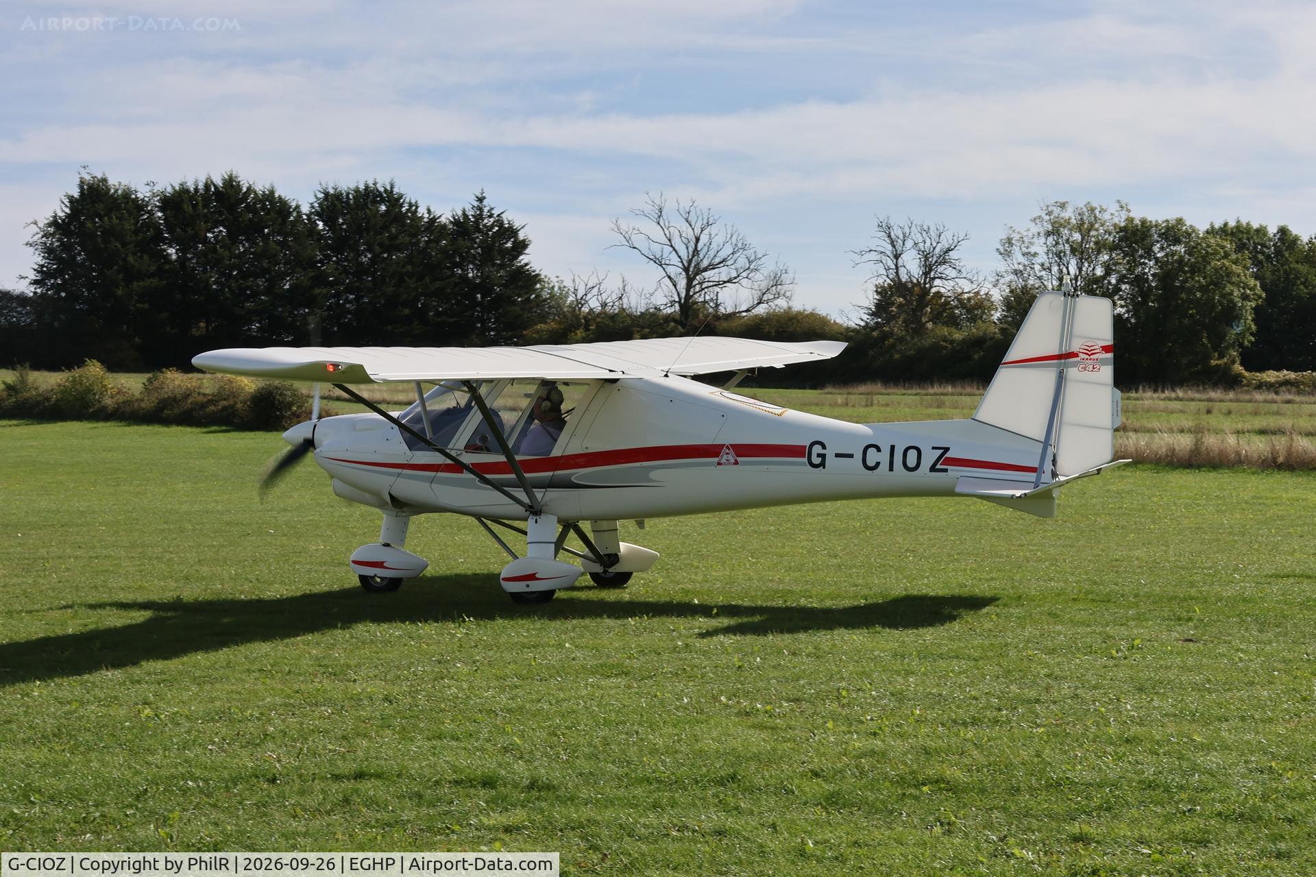 Aircraft G-CIOZ, Red Aviation IKARUS C42 FB100 BRAVO Ikarus, c/n 1503-7383, G-CIOZ 2015 Red Aviation Ikarus C42 FB100 Bravo STOL Championship Popham, at EGHP, photo by PhilR