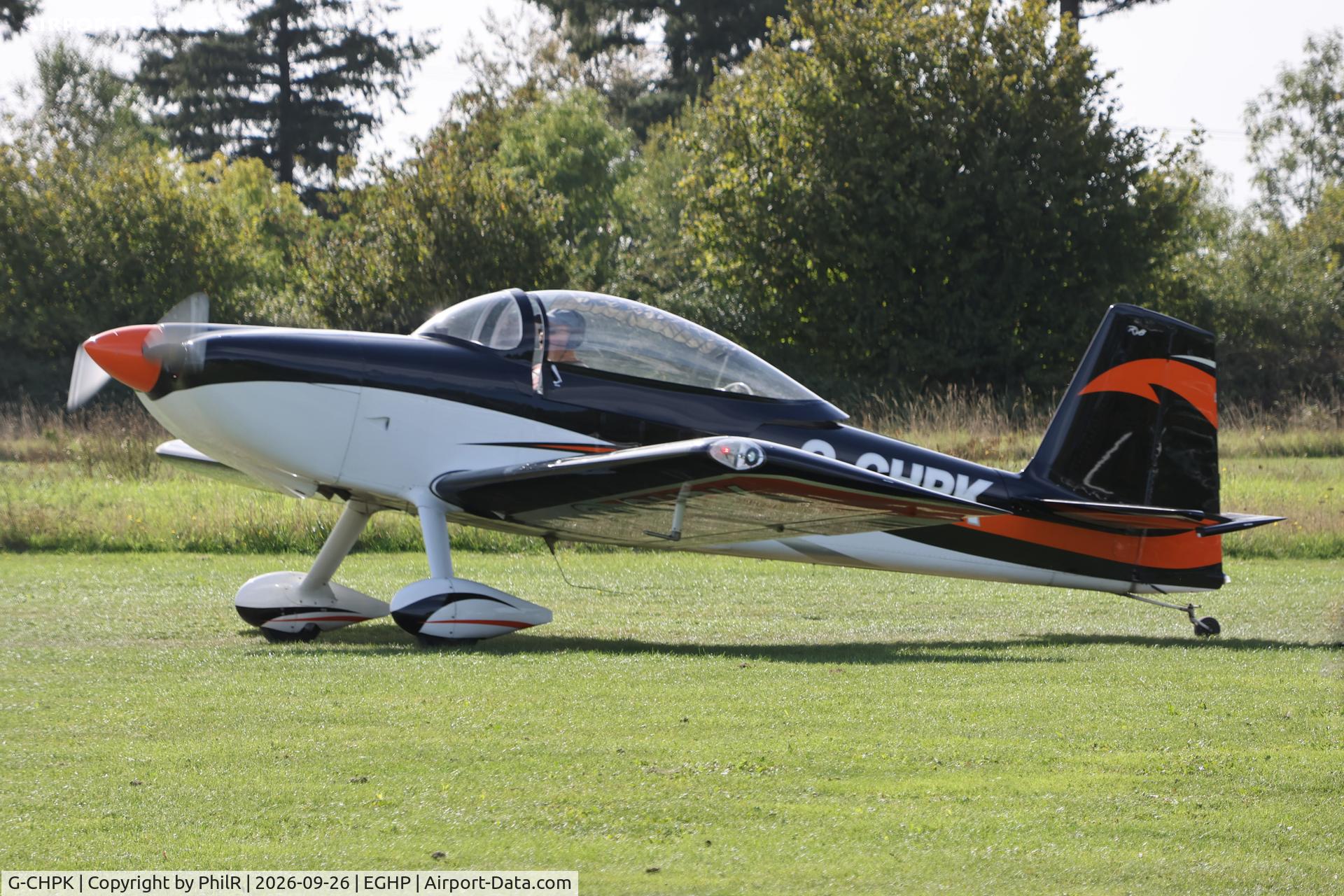 Aircraft G-CHPK, 2014 Vans RV-8, c/n PFA 303-14535, G-CHPK 2014 VANS RV-8 STOL Championship Popham, at EGHP, photo by PhilR