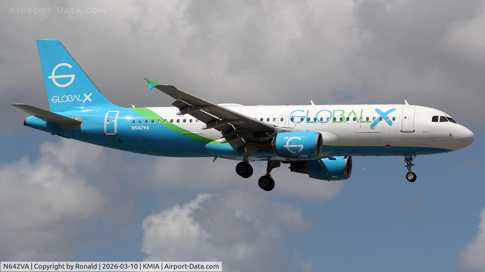 Aircraft N642VA, 2008 Airbus A320-214, c/n 3670, at mia, at KMIA, photo by Ronald