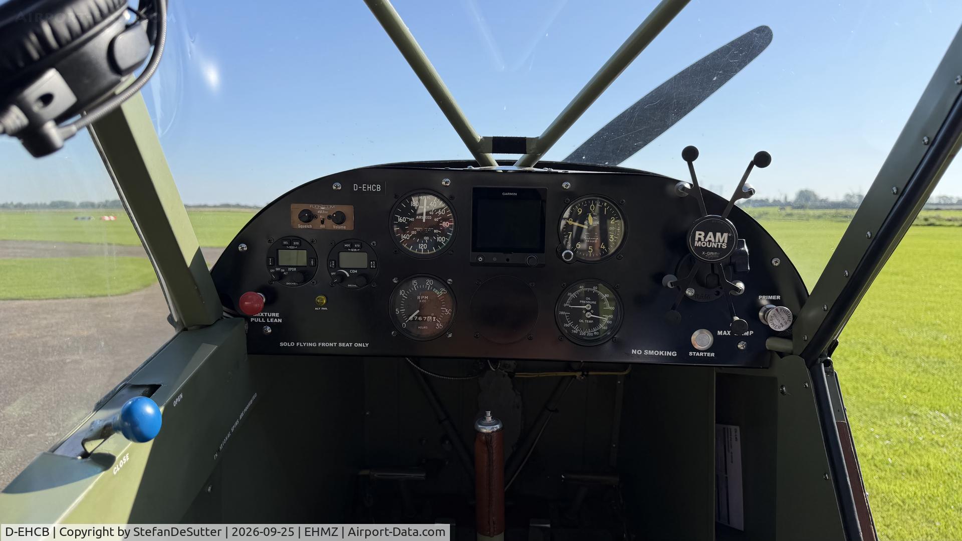 Aircraft D-EHCB, 1953 Piper L-18C Super Cub (PA-18-95), c/n 18-3219, Cockpit view., at EHMZ, photo by StefanDeSutter