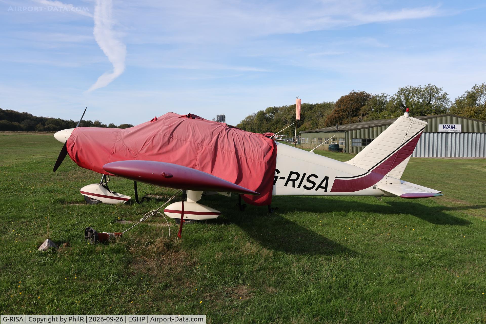 Aircraft G-RISA, 1966 Piper PA-28-180 Cherokee, c/n 28-3128, G-RISA 1966 Piper PA-28-180 Cherokee STOL Championship Popham, at EGHP, photo by PhilR