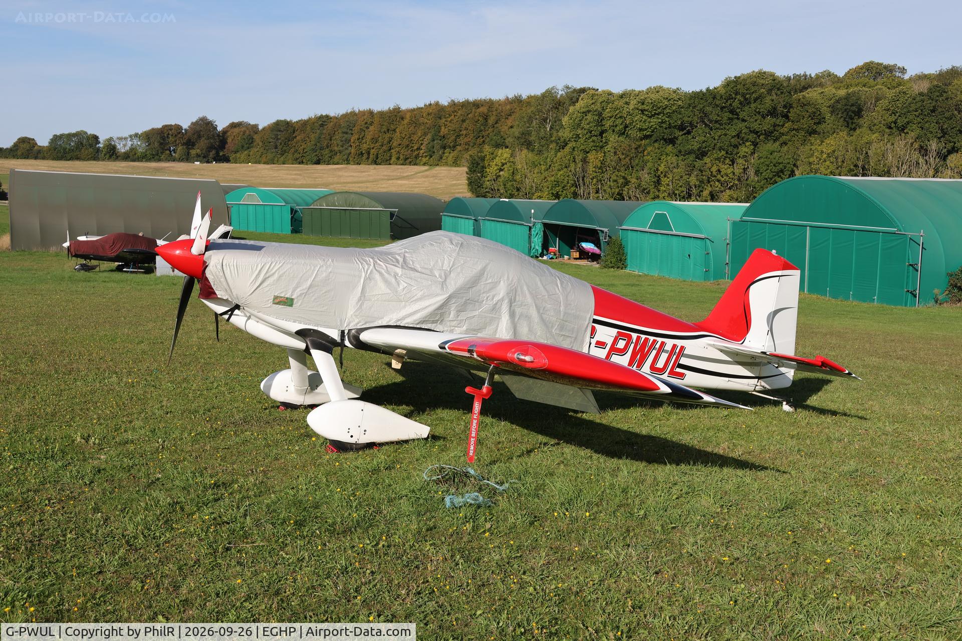 Aircraft G-PWUL, 2006 Vans RV-6, c/n PFA 181-12773, G-PWUL 2006 VANS RV-6 STOL Championship Popham, at EGHP, photo by PhilR