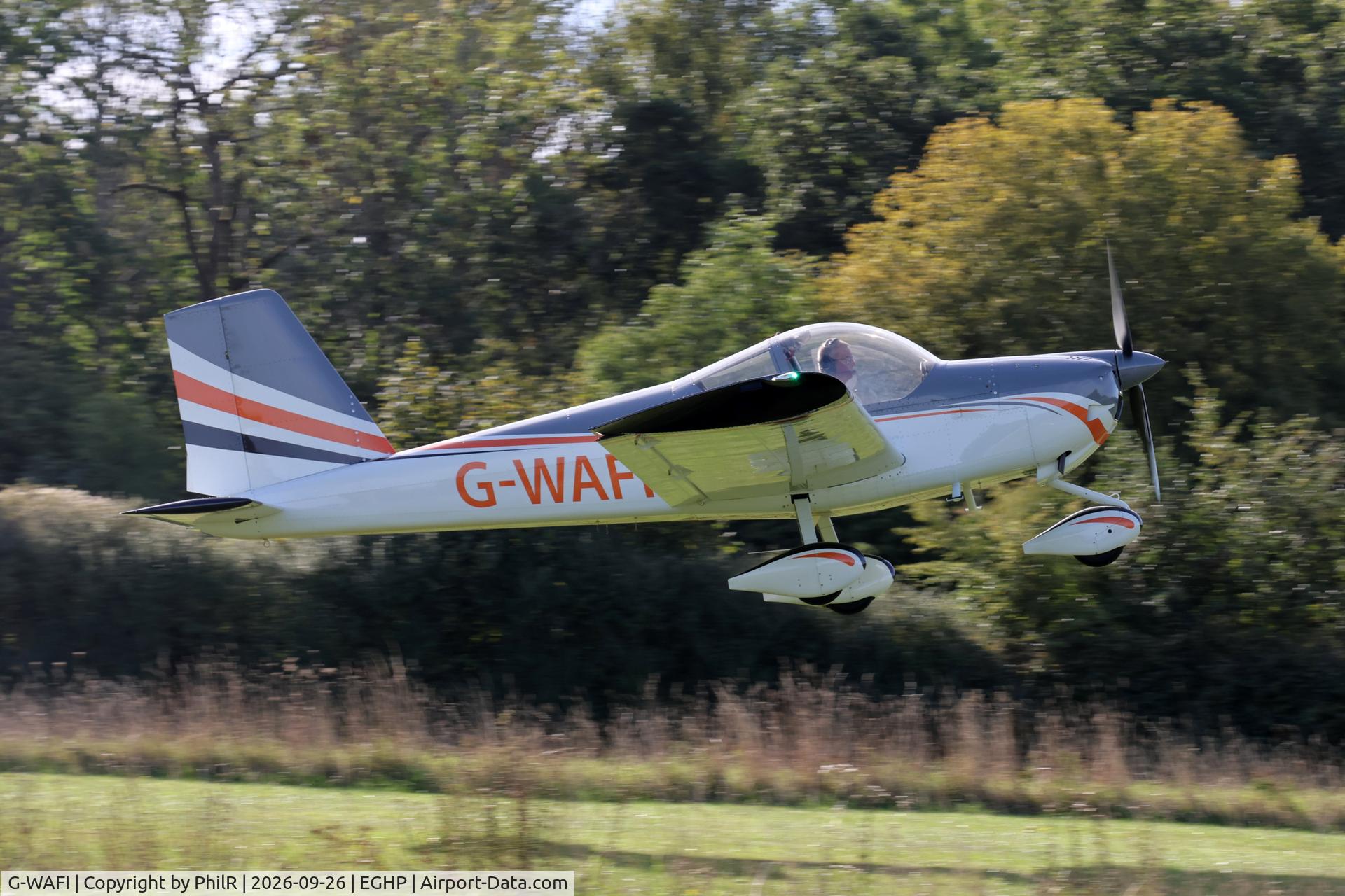 Aircraft G-WAFI, 2018 Vans RV-12, c/n LAA 363-15450, G-WAFI 2022 VANS RV-12IS STOL Championship Popham, at EGHP, photo by PhilR