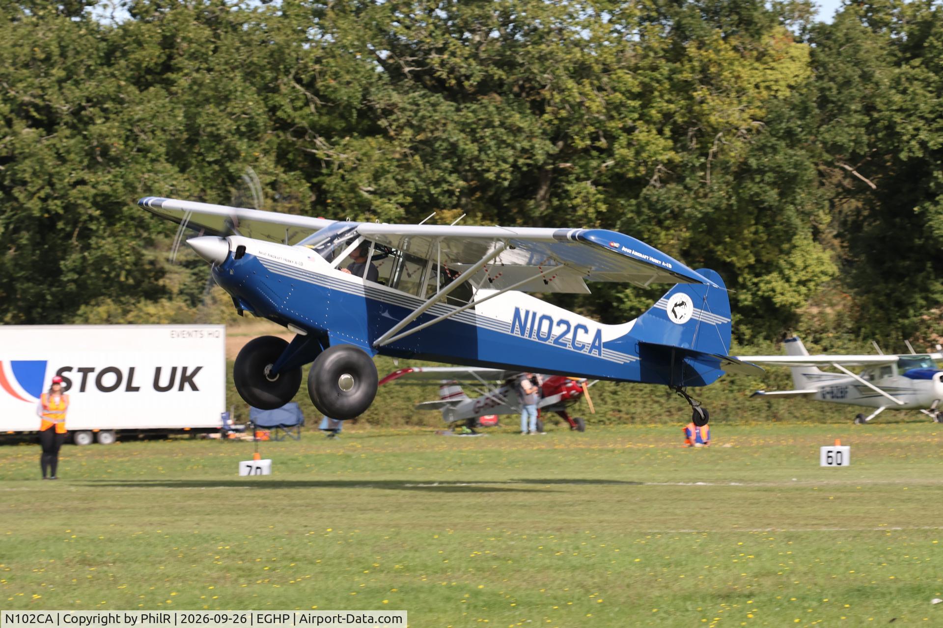Aircraft N102CA, 2004 Aviat A-1B Husky, c/n 2272, N102CA 2004 Aviat A-1B Husky STOL Championship Popham, at EGHP, photo by PhilR