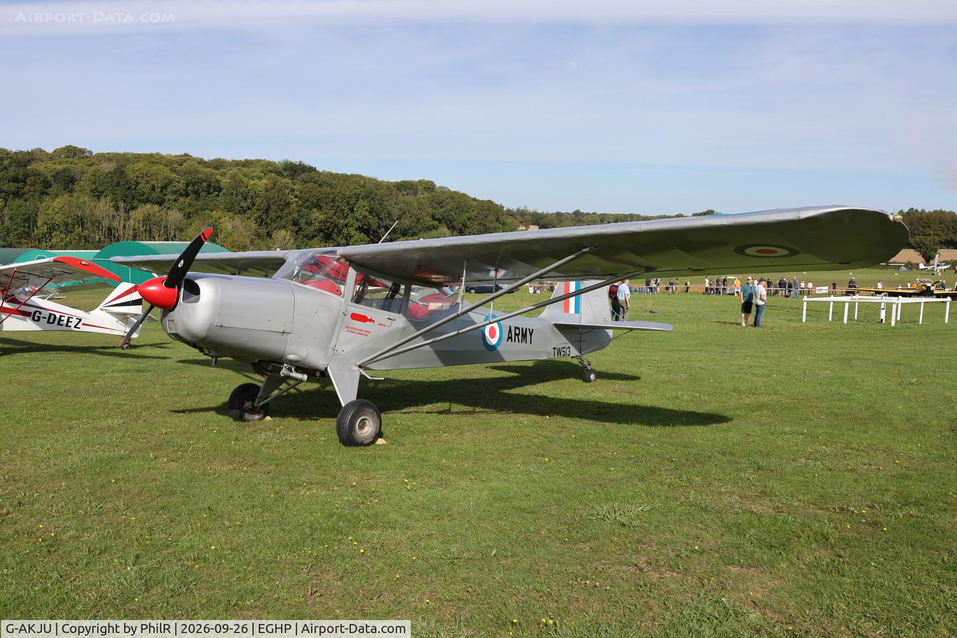 Aircraft G-AKJU, 1946 Auster J-1N Alpha, c/n 2058, TW513 (G-AKJU, G-TENT) 1946 Auster J1N Alpha STOL Championship Popham, at EGHP, photo by PhilR