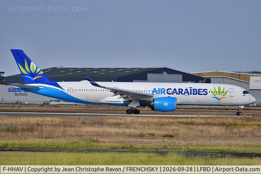 Aircraft F-HHAV, 2016 Airbus A350-941, c/n 0082, Paris (ORY) Bordeaux (BOD) CAJ1640, at LFBD, photo by Jean Christophe Ravon / FRENCHSKY