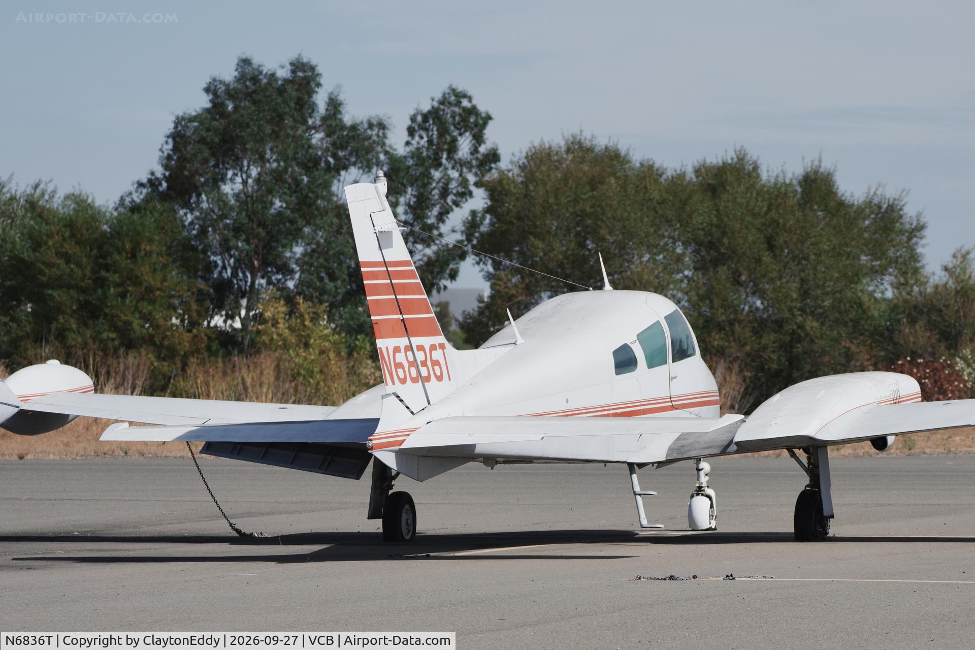 Aircraft N6836T, 1960 Cessna 310D, c/n 39136, Nut Tree Vacaville airport in California 2026, at VCB, photo by ClaytonEddy