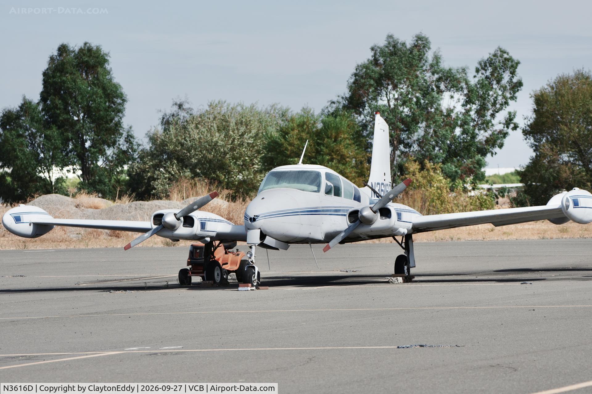 Aircraft N3616D, 1956 Cessna 310, c/n 35316, Nut Tree Vacaville airport in California 2026, at VCB, photo by ClaytonEddy