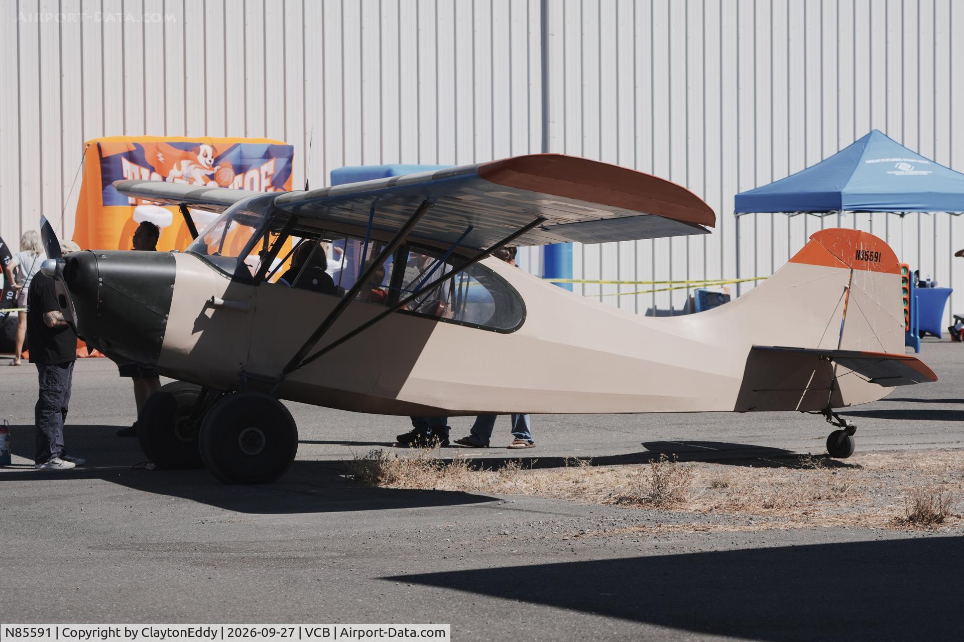 Aircraft N85591, 1946 Aeronca 7BCM, c/n 7AC-4334, Planes, Trains, and Automobiles Nut Tree Vacaville airport in California 2026, at VCB, photo by ClaytonEddy