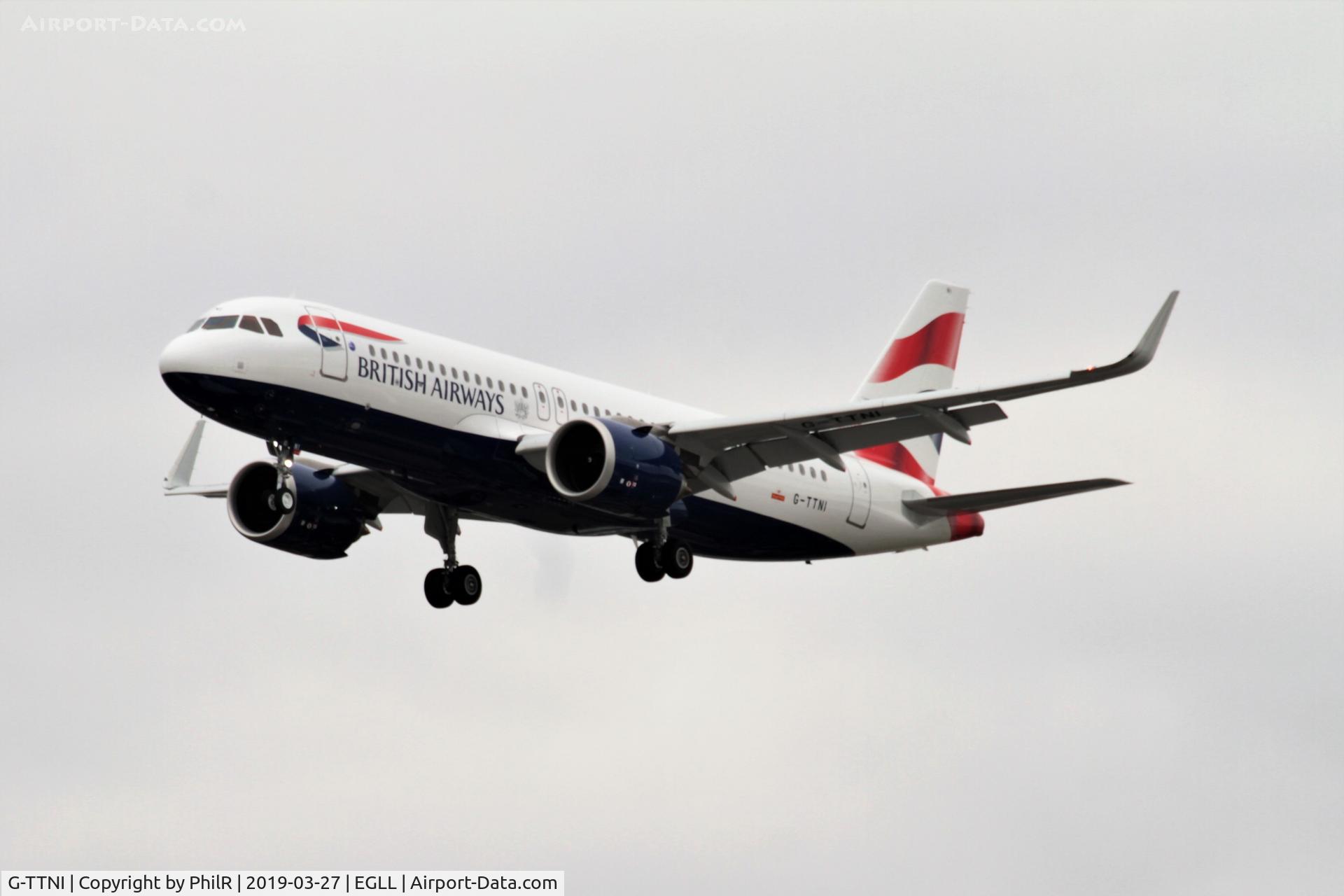Aircraft G-TTNI, 2019 Airbus A320-251N, c/n 8767, G-TTNI 2019 A320-200 Bedfont LHR, at EGLL, photo by PhilR