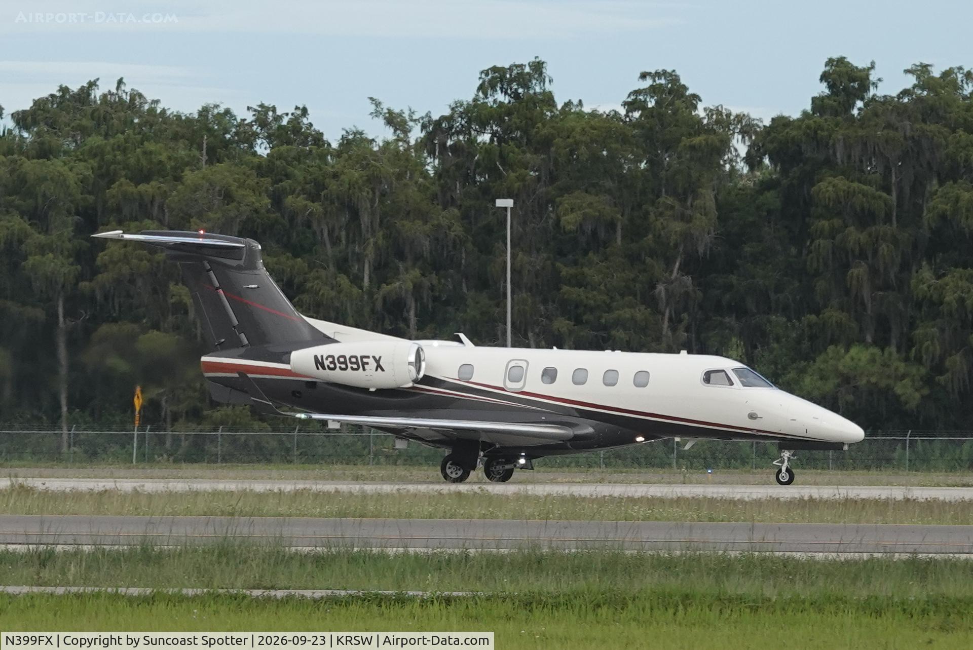 Aircraft N399FX, 2024 Embraer Executive Aircraft Inc EMB-505, c/n 50500832, Flexjet 399 departs Southwest Florida International Airport enroute to President Donald J Trump International Airport, at KRSW, photo by Suncoast Spotter