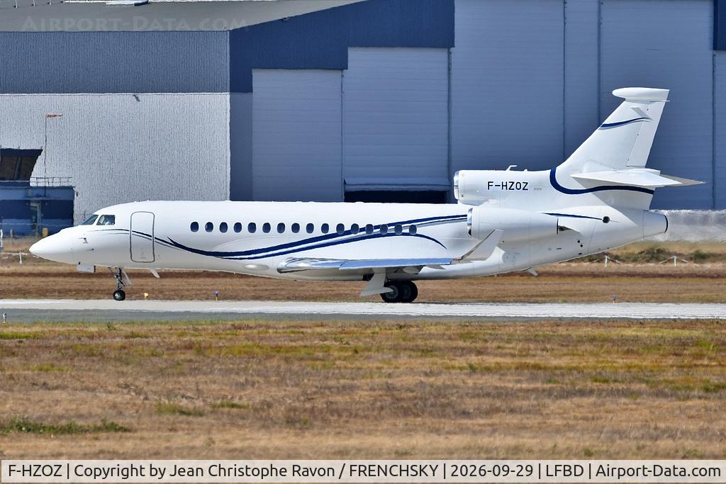 Aircraft F-HZOZ, 2019 DASSAULT AVIATION Falcon 8X, c/n 459, Dassault Aviation, at LFBD, photo by Jean Christophe Ravon / FRENCHSKY