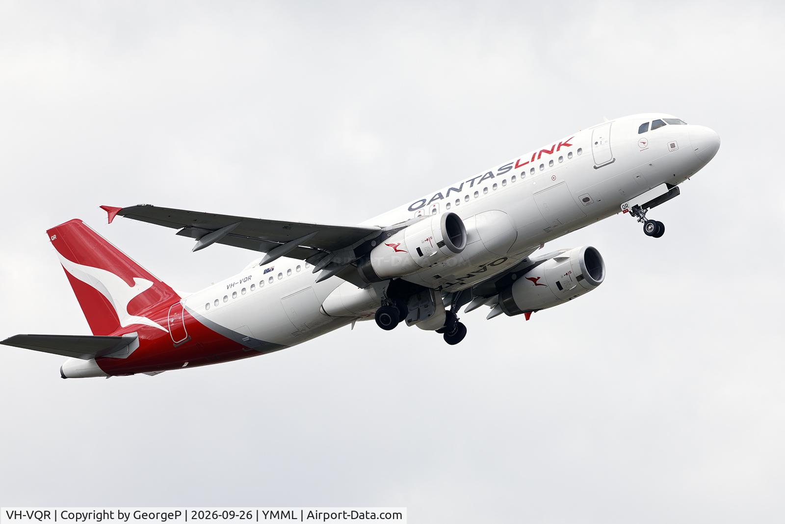 Aircraft VH-VQR, 2005 Airbus A320-232, c/n 2526, Departing from runway 16., at YMML, photo by GeorgeP