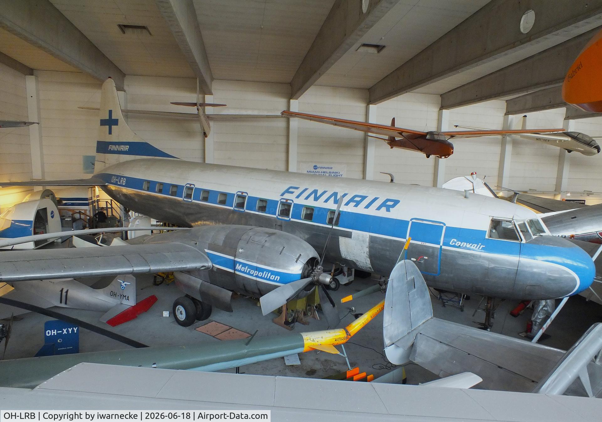Aircraft OH-LRB, 1953 Convair CV-440-40 (CV-340-40), c/n 73, Convair CV-440-40 at the Suomen Ilmailumuseo (Finnish Aviation Museum), Vantaa, photo by iwarnecke