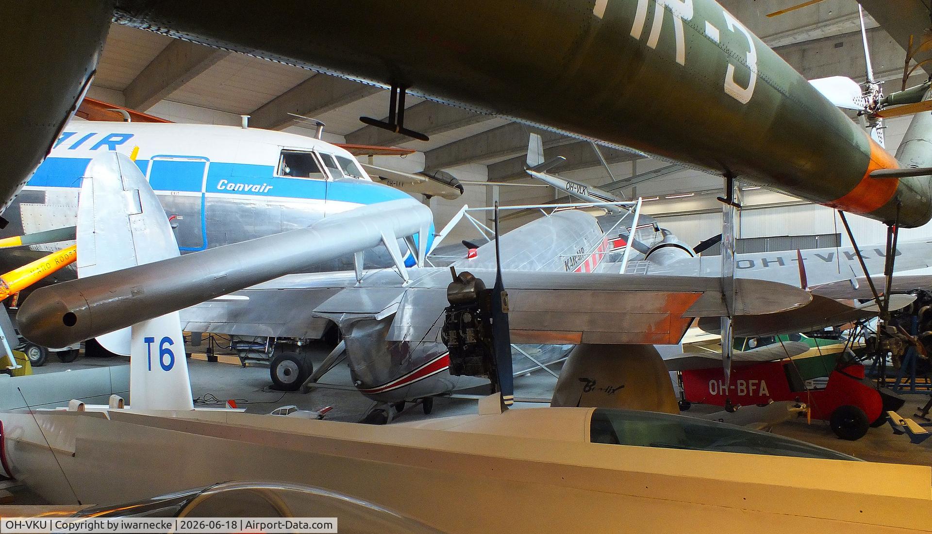 Aircraft OH-VKU, Lockheed 18-56 Lodestar Lodestar, c/n 2006, Lockheed 18-56 Lodestar with geophysical surveying equipment at the Suomen Ilmailumuseo (Finnish Aviation Museum), Vantaa, photo by iwarnecke