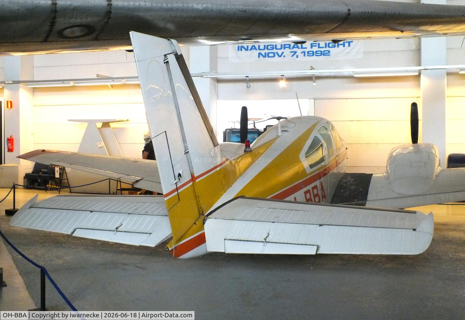 Aircraft OH-BBA, 1962 Beech 95-A55 Baron, c/n TC-261, Beech 95-A55 Baron at the Suomen Ilmailumuseo (Finnish Aviation Museum), Vantaa, photo by iwarnecke