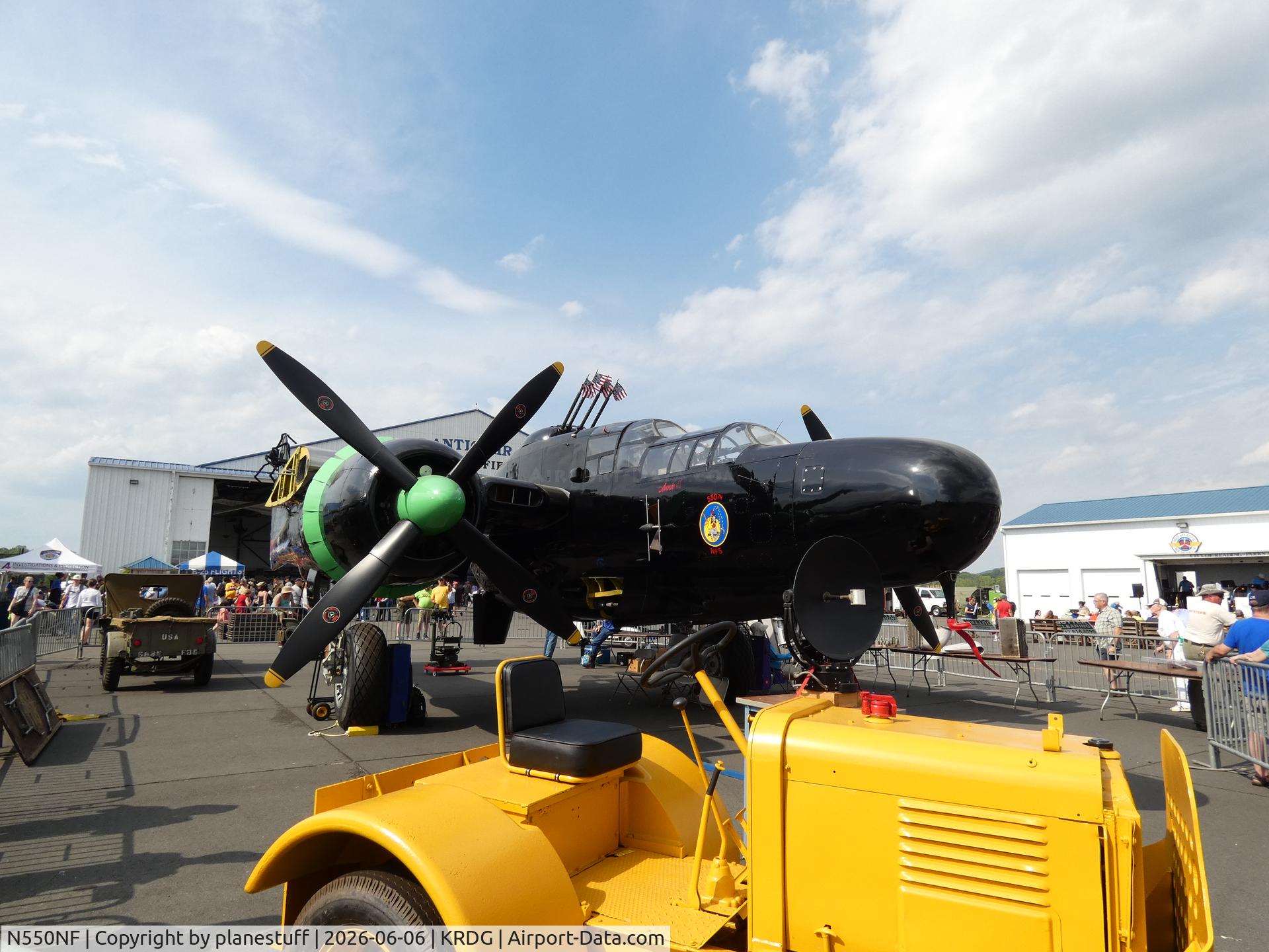Aircraft N550NF, 1944 Northrop P-61B Black Widow, c/n 964, Can't wait to see her fly, at KRDG, photo by planestuff