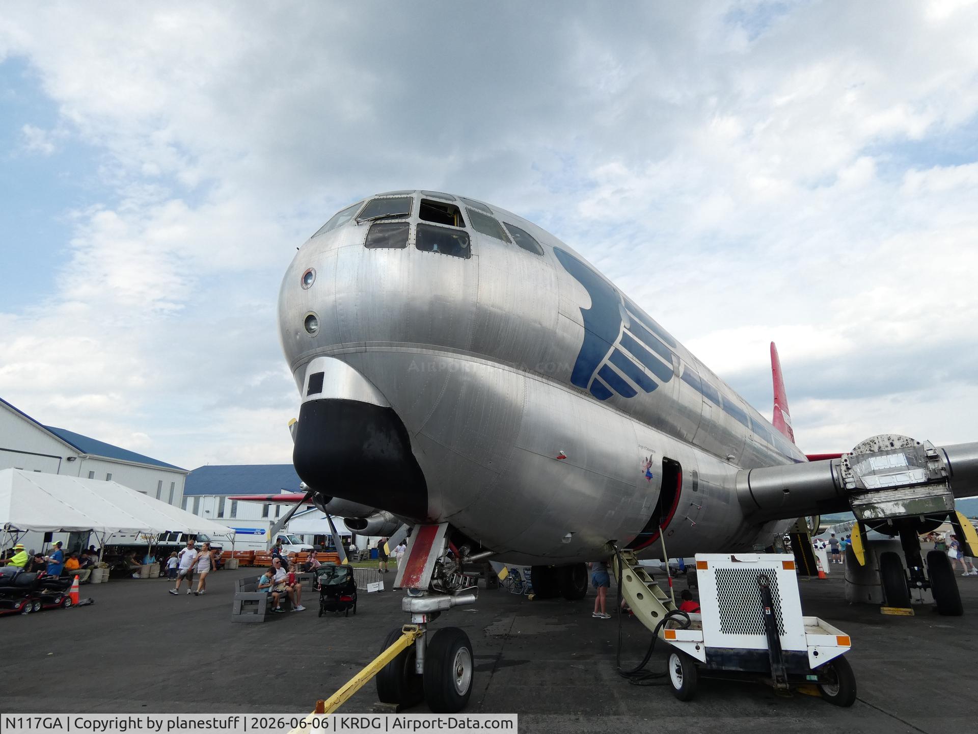 Aircraft N117GA, 1952 Boeing C-97G (367-76-66) Stratofreighter, c/n 16749, Hope to see her back in the air again, at KRDG, photo by planestuff