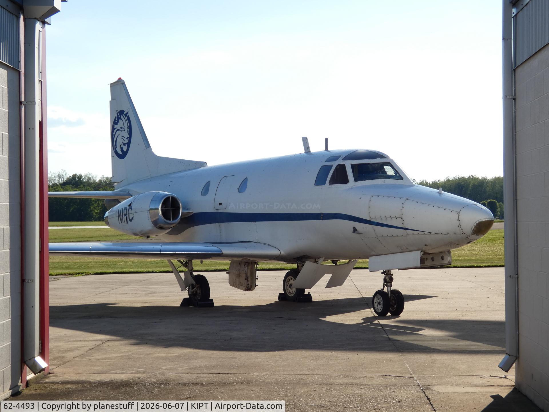 Aircraft 62-4493, 1962 North American CT-39A Sabreliner, c/n 276-46, Sabreliner, at KIPT, photo by planestuff