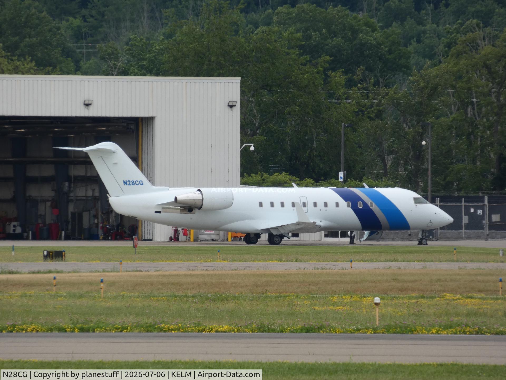 Aircraft N28CG, 2007 Bombardier CRJ-200ER (CL-600-2B19), c/n 8078, Corning Jet, at KELM, photo by planestuff
