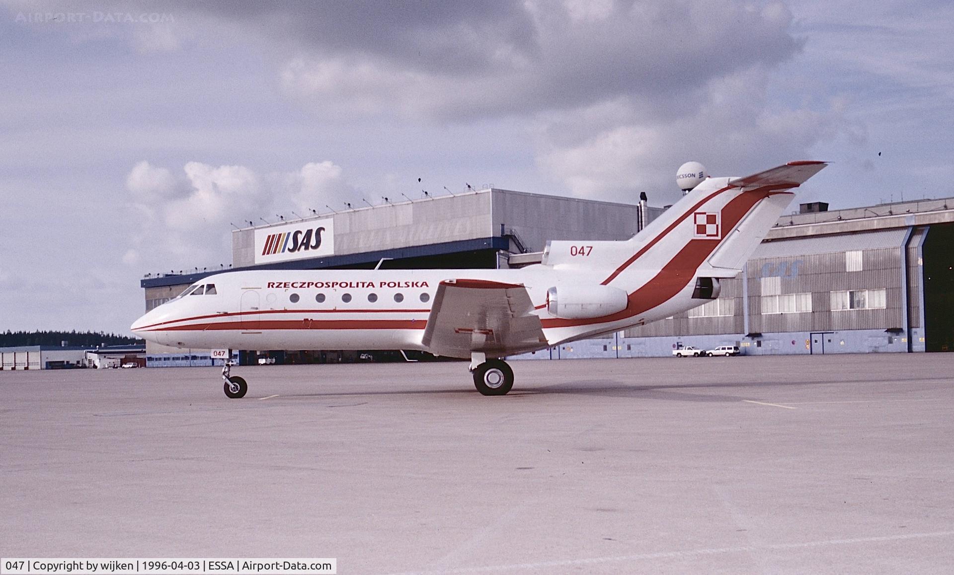 Aircraft 047, 1980 Yakovlev Yak-40, c/n 9021560, Ramp G, at ESSA, photo by wijken
