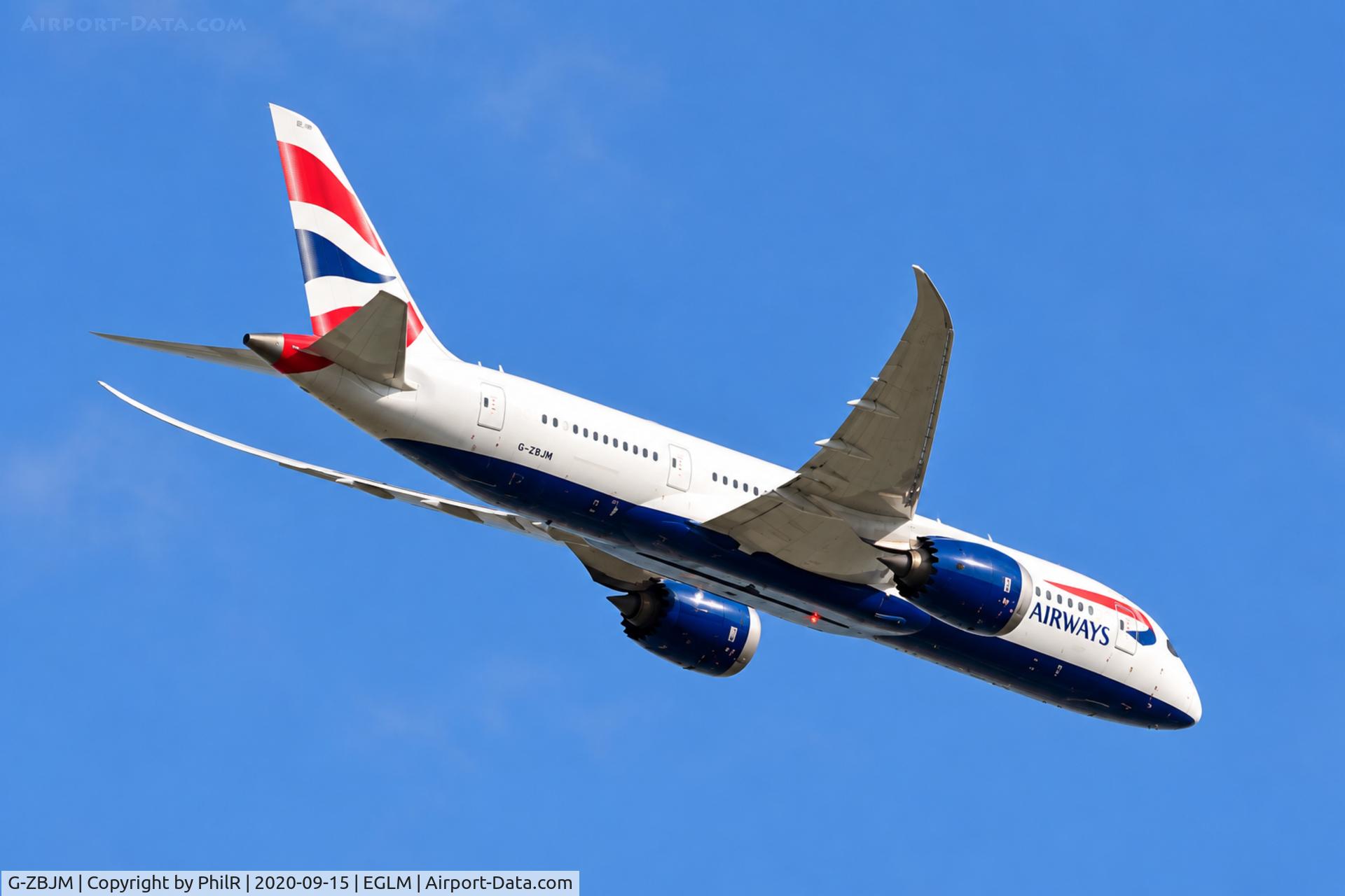 Aircraft G-ZBJM, 2018 Boeing 787-8 Dreamliner, c/n 60631, G-ZBJM 2018 Boeing 787-800 BA OTT Woodley, at EGLM, photo by PhilR