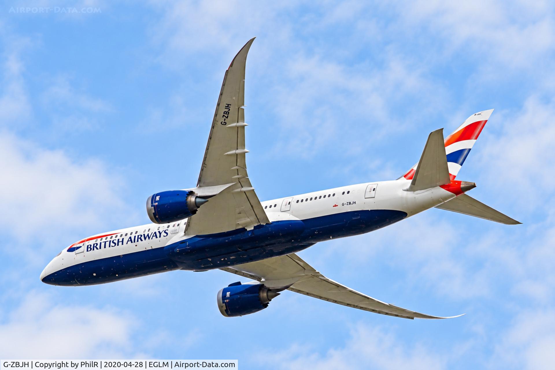 Aircraft G-ZBJH, 2014 Boeing 787-8 Dreamliner, c/n 38615 l/n 197, G-ZBJH 2014 Boeing 787-800 Dreamliner British Airways White Waltham, at EGLM, photo by PhilR