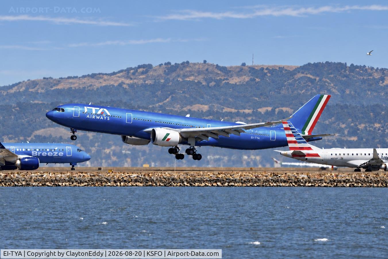 Aircraft EI-TYA, 2023 Airbus A330-941N 'Antonio Cairoli', c/n 2047, SFO 2026, at KSFO, photo by ClaytonEddy