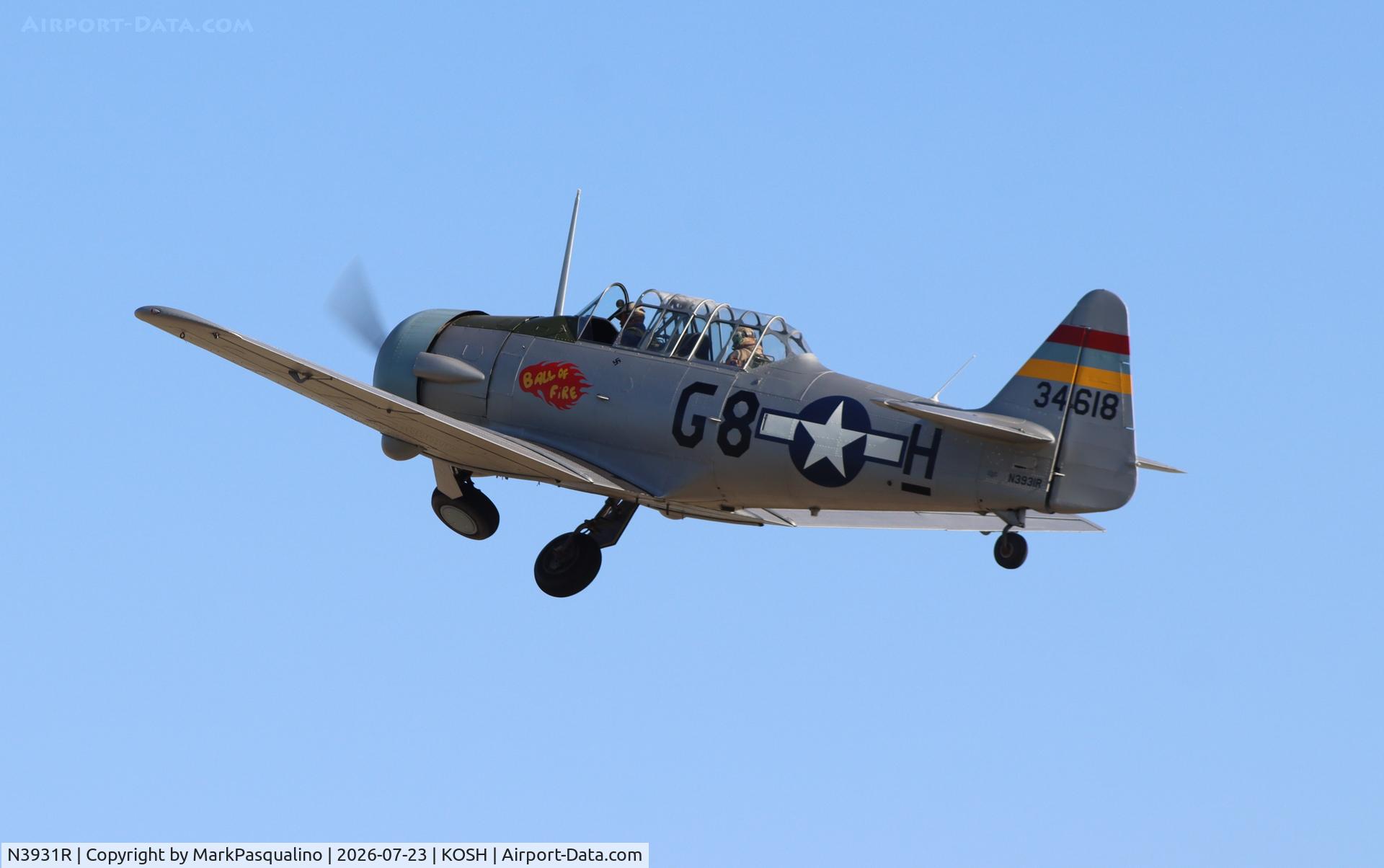 Aircraft N3931R, North American AT-6B Texan, c/n 84-923, North American AT-6B, at KOSH, photo by MarkPasqualino