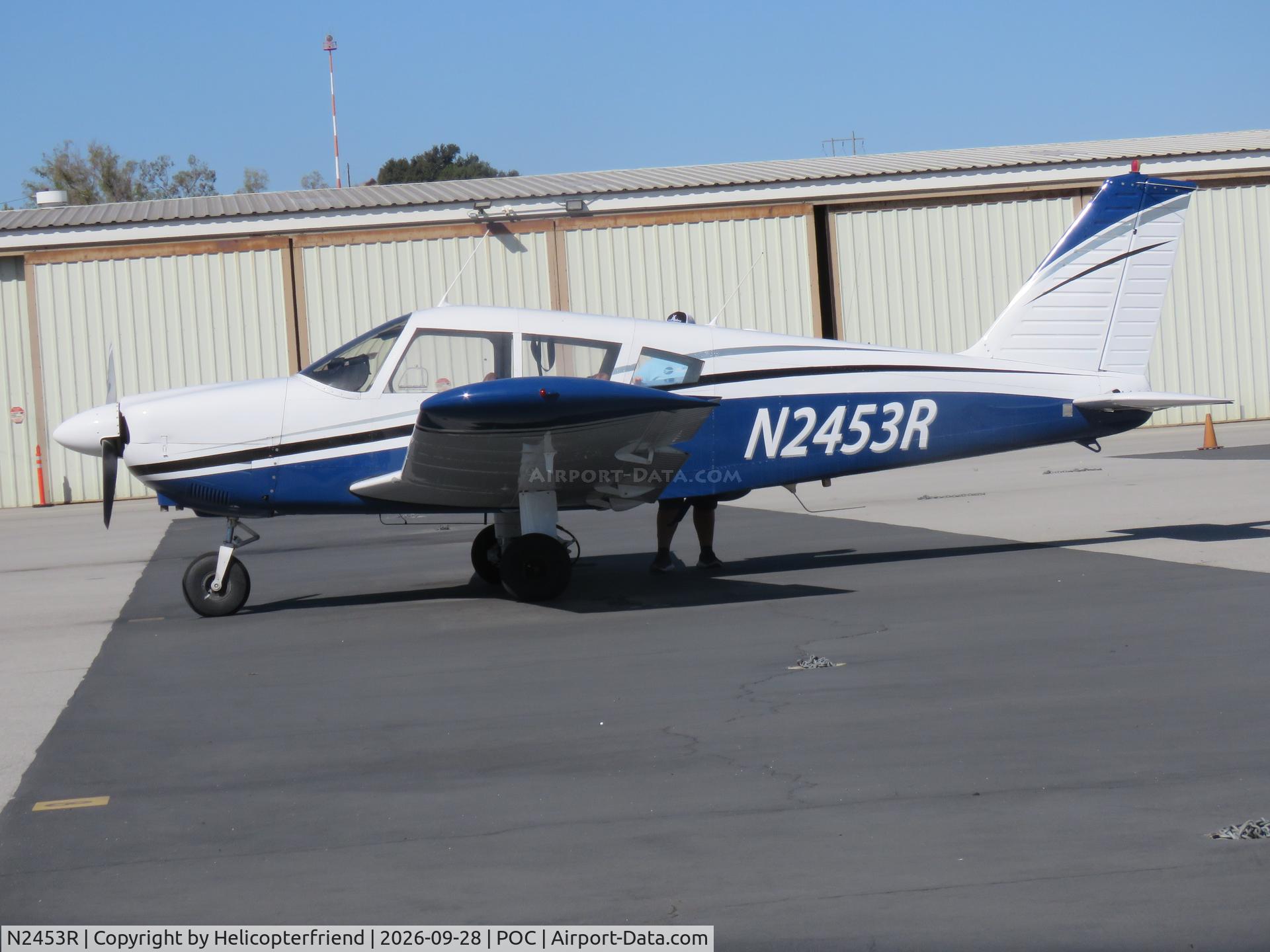 Aircraft N2453R, 1969 Piper PA-28-180, c/n 28-5626, Preparing for take off, at POC, photo by Helicopterfriend
