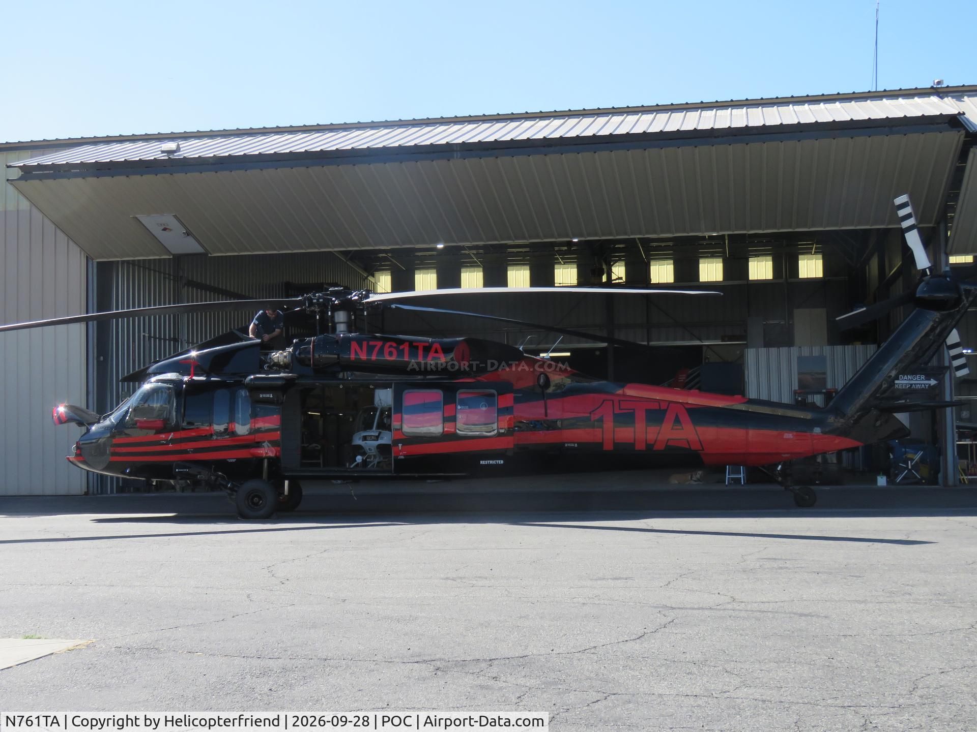 Aircraft N761TA, 1984 Sikorsky UH-60A Blackhawk, c/n 80-2410 (70-852), Being worked on, at POC, photo by Helicopterfriend