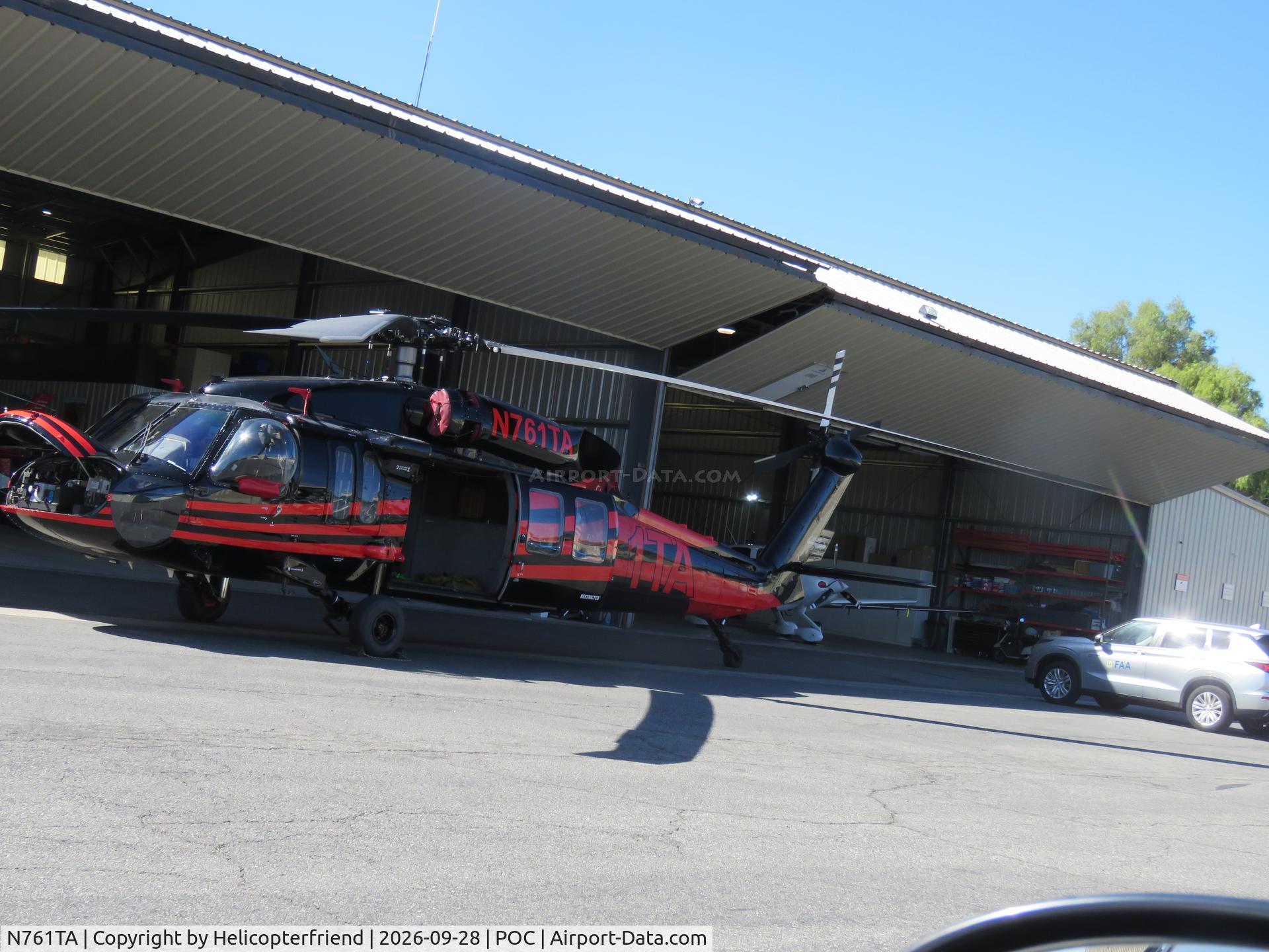 Aircraft N761TA, 1984 Sikorsky UH-60A Blackhawk, c/n 80-2410 (70-852), Parked, at POC, photo by Helicopterfriend