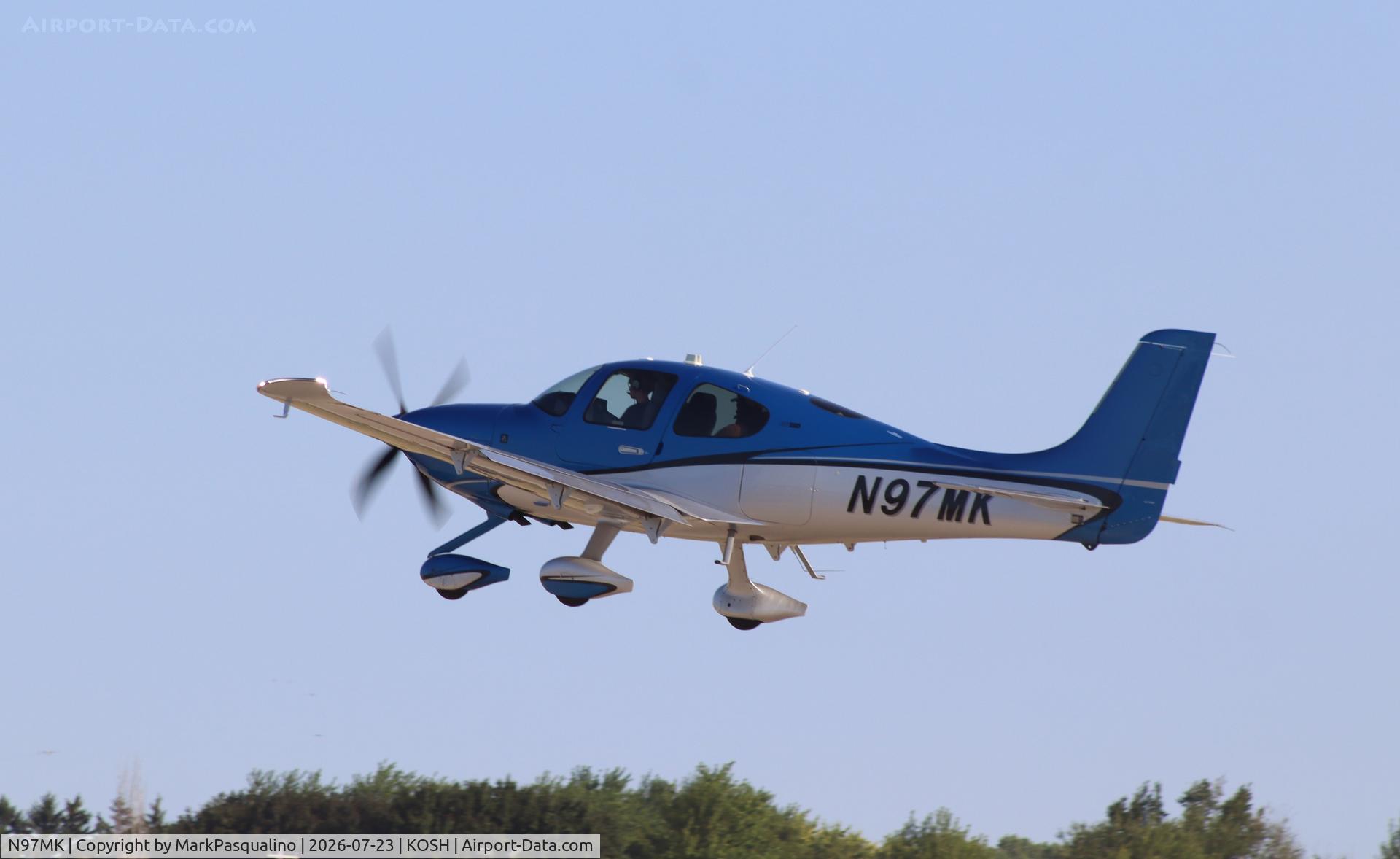 Aircraft N97MK, 2024 Cirrus SR22T, c/n 10029, Cirrus SR22T, at KOSH, photo by MarkPasqualino