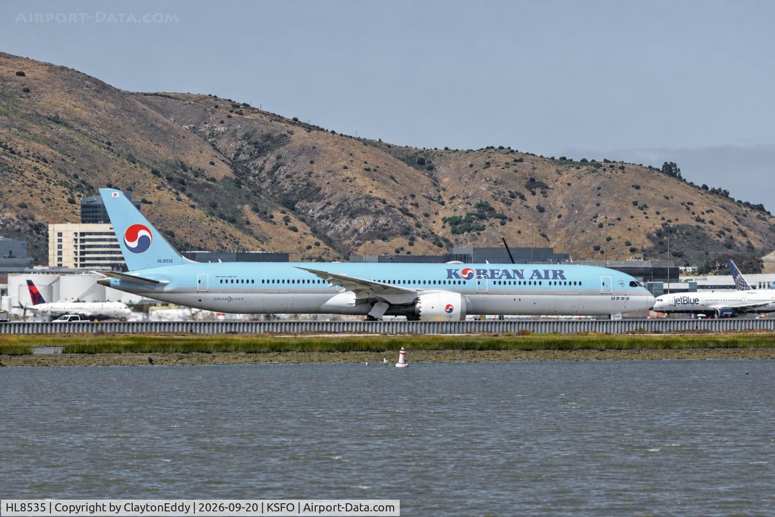 Aircraft HL8535, 2024 Boeing 787-10 Dreamliner Dreamliner, c/n 60300 l/n 1156, SFO 2026, at KSFO, photo by ClaytonEddy