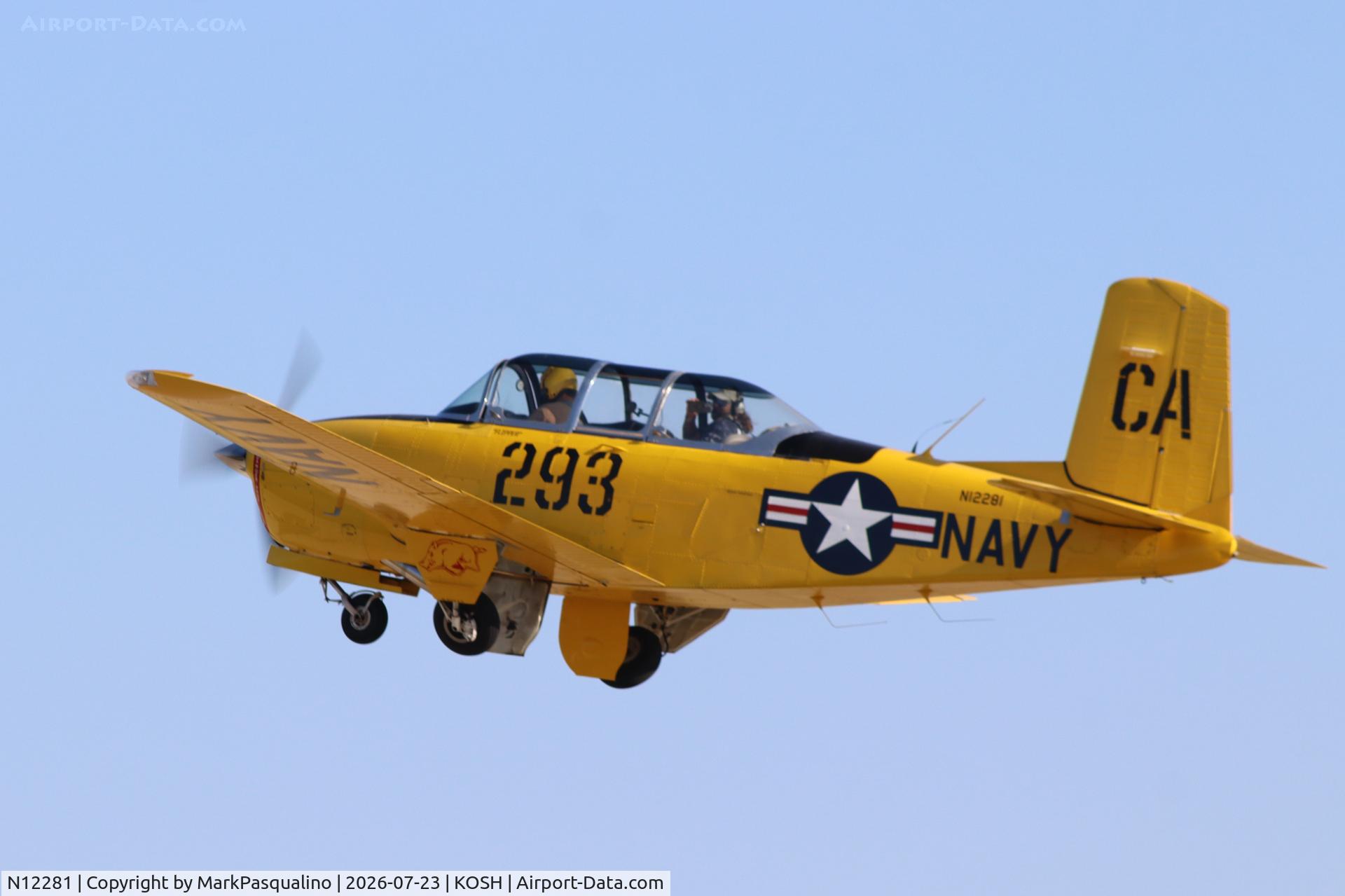 Aircraft N12281, 1955 Beech T-34A (A45) Mentor Mentor, c/n G-293, Beech T-34A, at KOSH, photo by MarkPasqualino